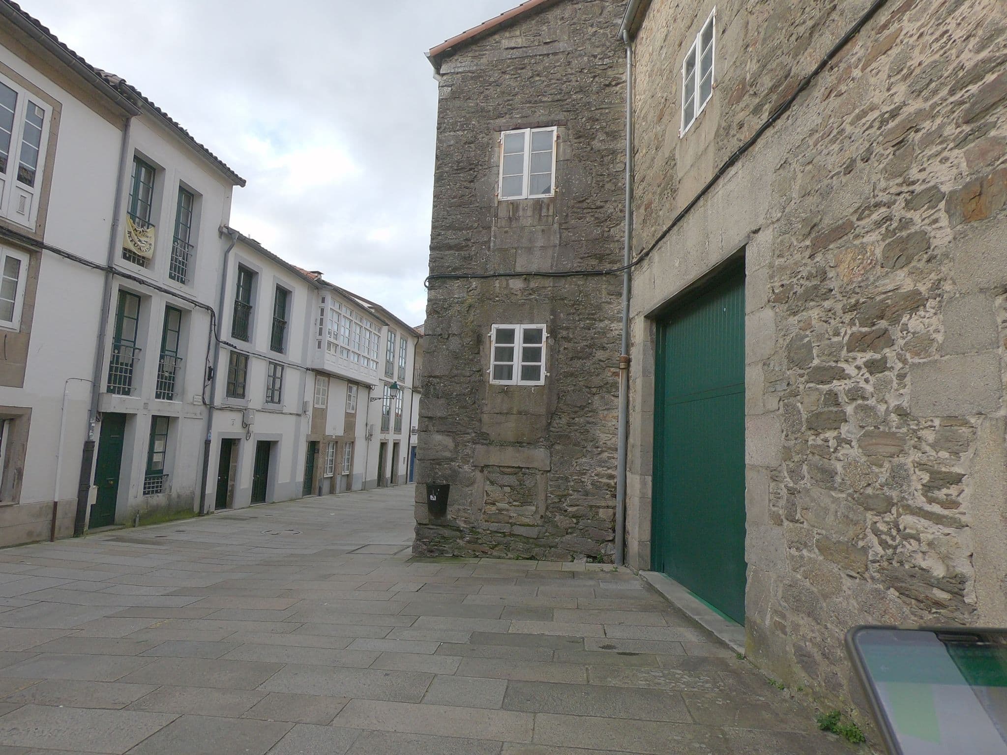 Street view near Albergue Santiago KM-0, Santiago de Compostela — © sanjorgepinho (CC BY-SA · Mapillary)