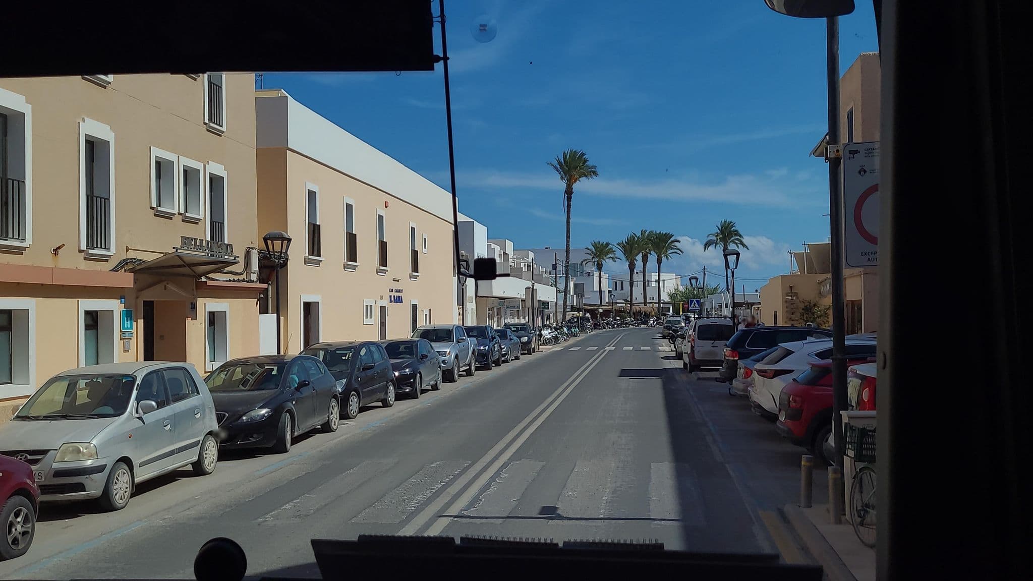 Street view near Hostal Bellavista, Sant Francesc de Formentera