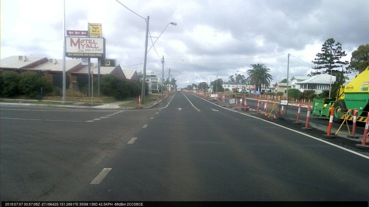 Street view near Motel Myall, Dalby — © bob3bob3 (CC BY-SA · Mapillary)