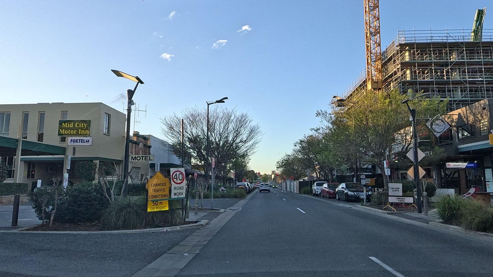 Street view near Mid City Motor Inn, Queanbeyan — © mhahl (CC BY-SA · Mapillary)