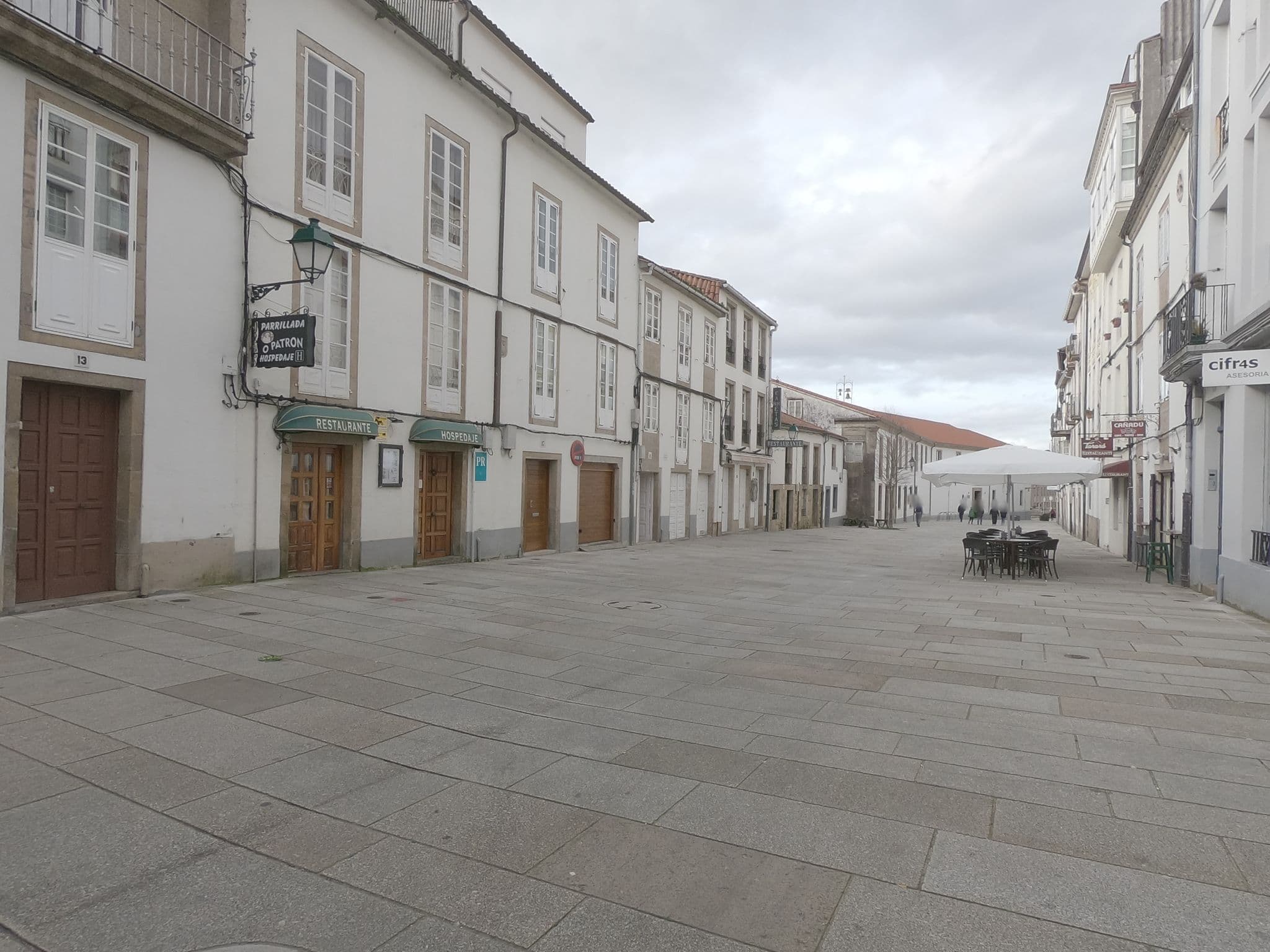 Street view near O Patrón, Santiago de Compostela