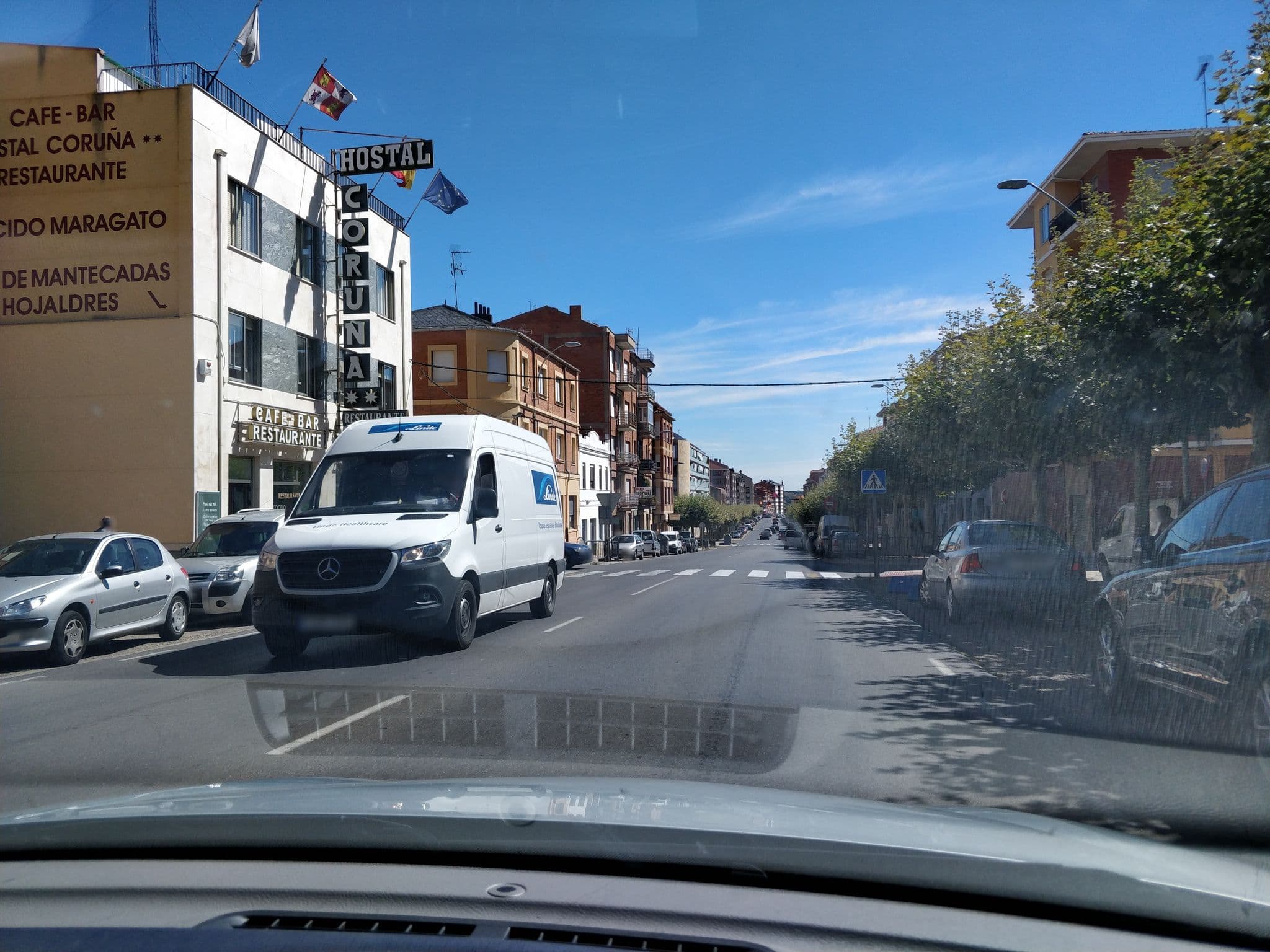 Street view near Hostal Coruña, Astorga — © cronoser (CC BY-SA · Mapillary)