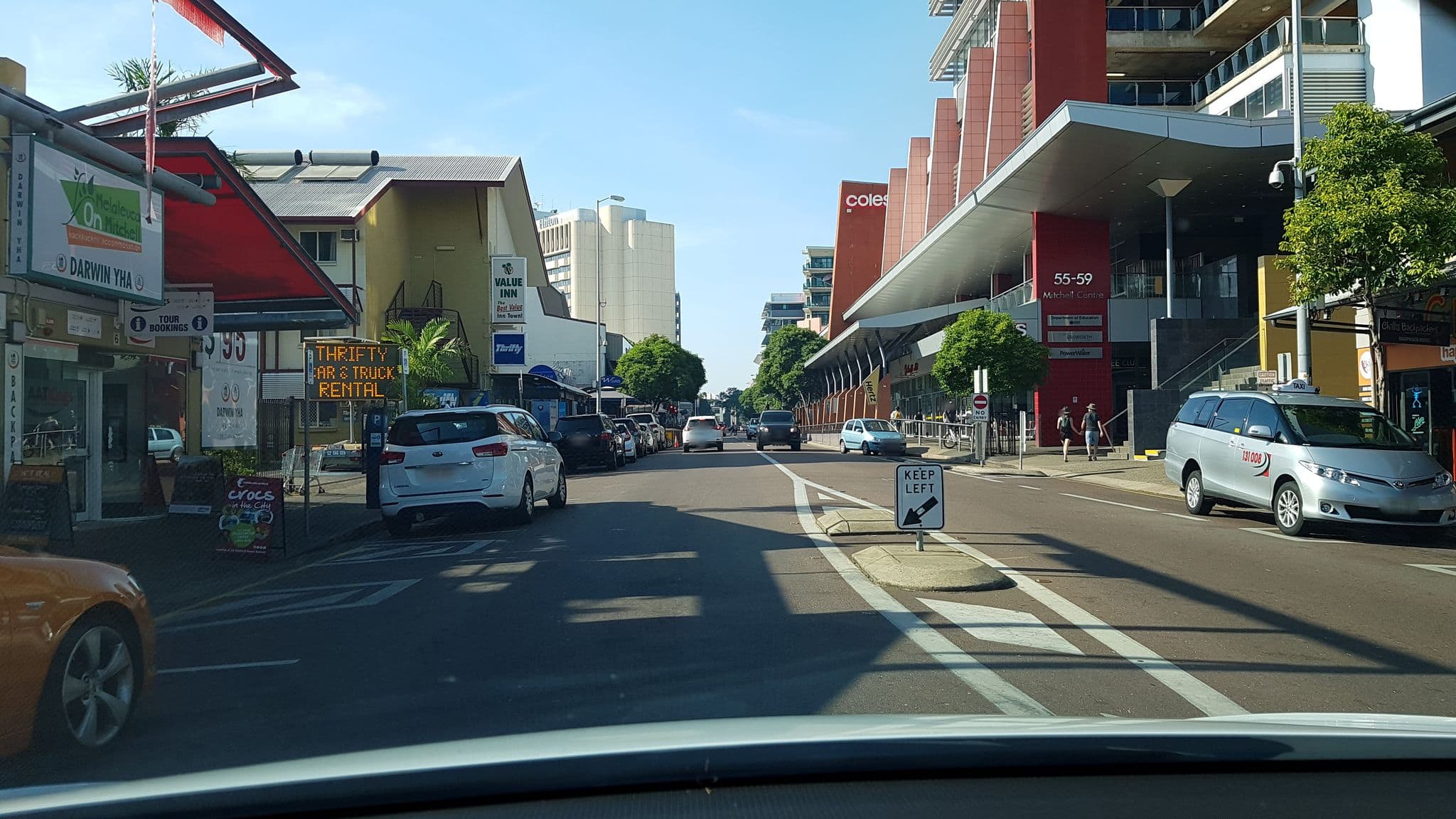 Street view near Melaleuca on Mitchell YHA, Darwin — © outbacktesla (CC BY-SA · Mapillary)