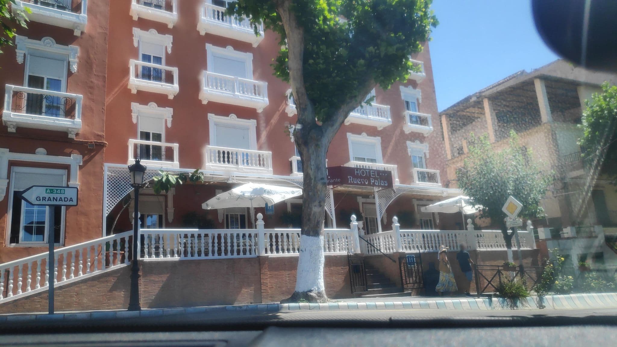 Street view near Hotel Nuevo Palas, Lanjarón — © juasmita (CC BY-SA · Mapillary)