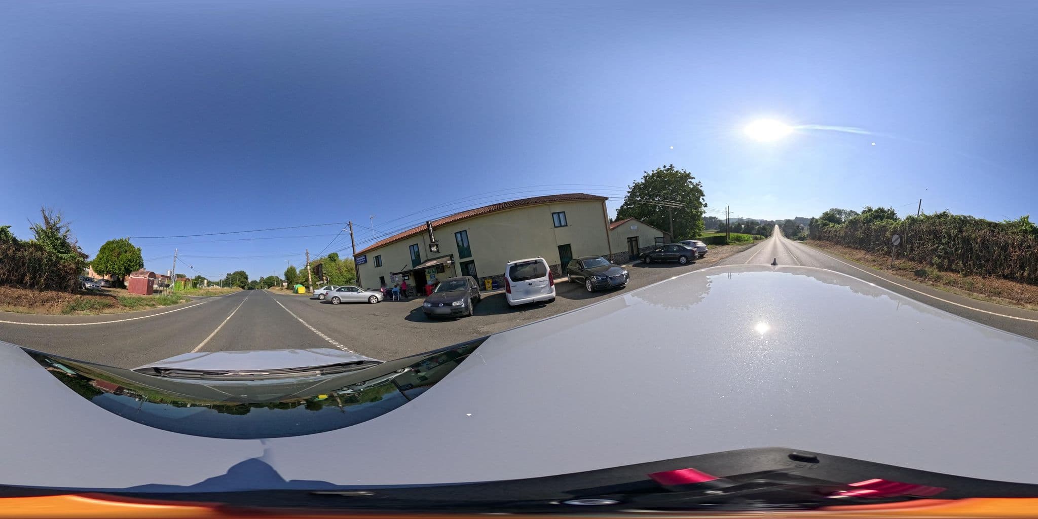 Street view near Pensión Café-Bar O'Mesón-Brea, Touro — © yannakis (CC BY-SA · Mapillary)