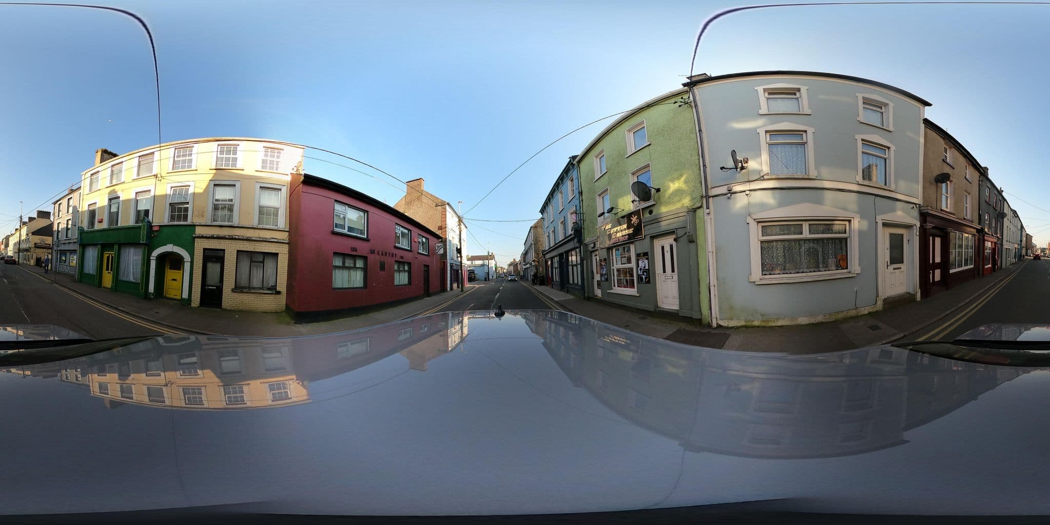 Street view near Ahearn's Townhouse & Restaurant, Youghal — © annekaro (CC BY-SA · Mapillary)