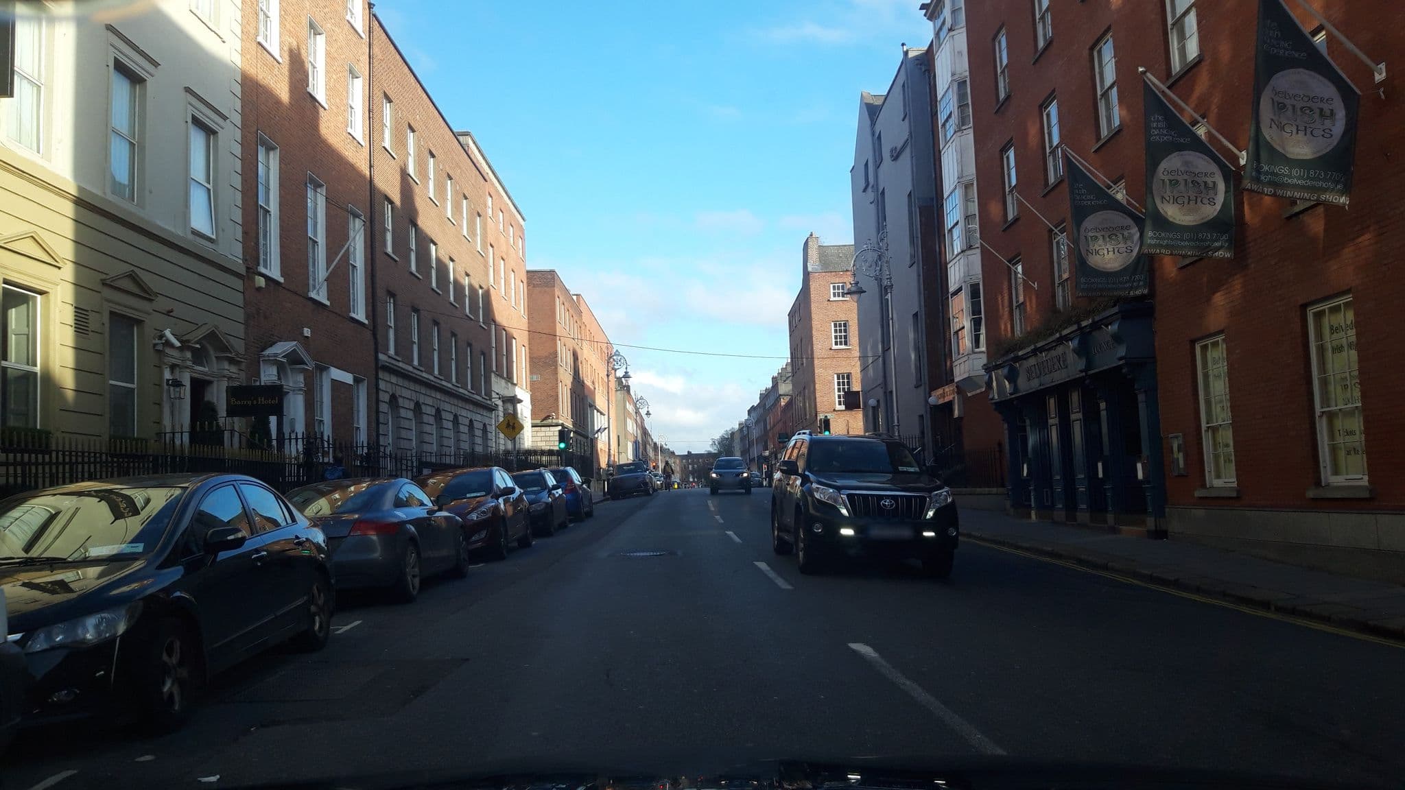 Street view near Barry's Hotel, Drumcondra — © debigc (CC BY-SA · Mapillary)