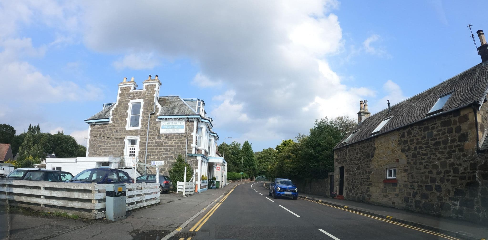 Street view near Comrie Hotel, Comrie — © hobgoblin (CC BY-SA · Mapillary)