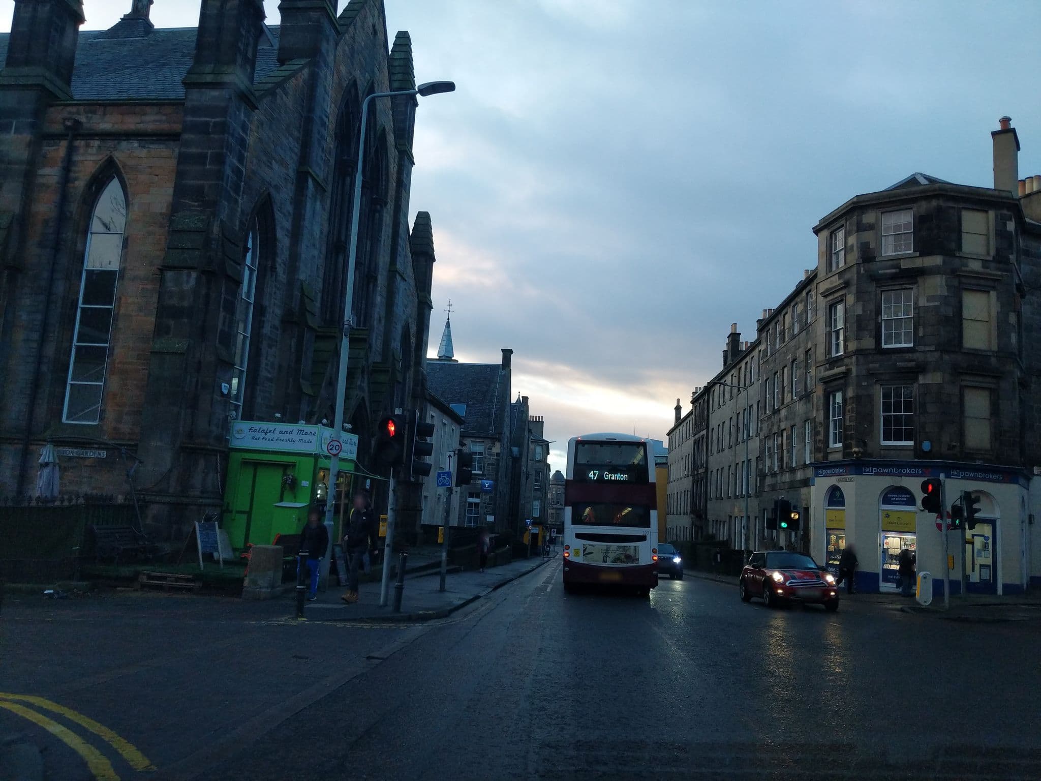 Street view near Premier Inn, Edinburgh