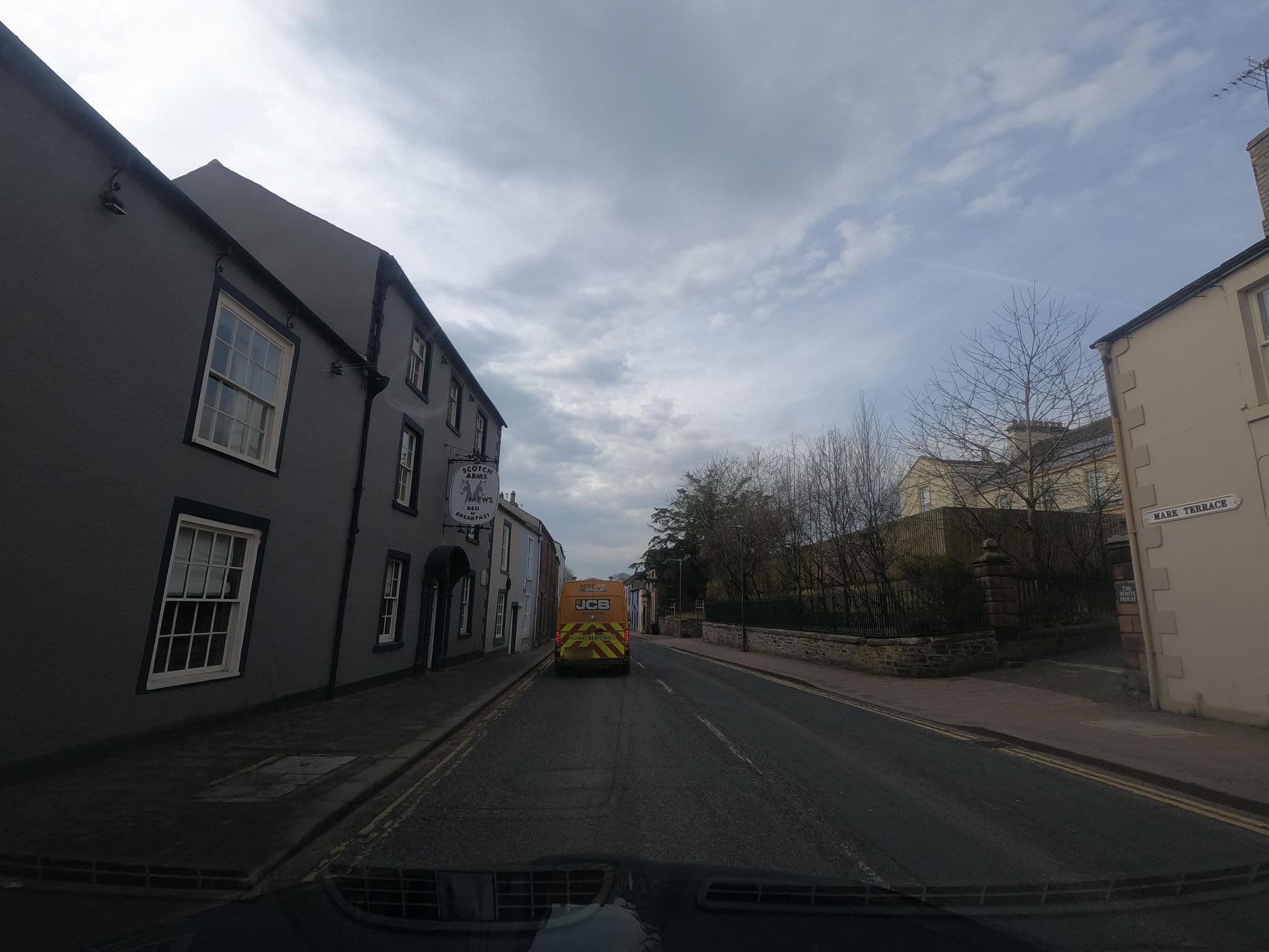 Street view near Scotch Arms Mews, Great Corby — © floatingboater (CC BY-SA · Mapillary)