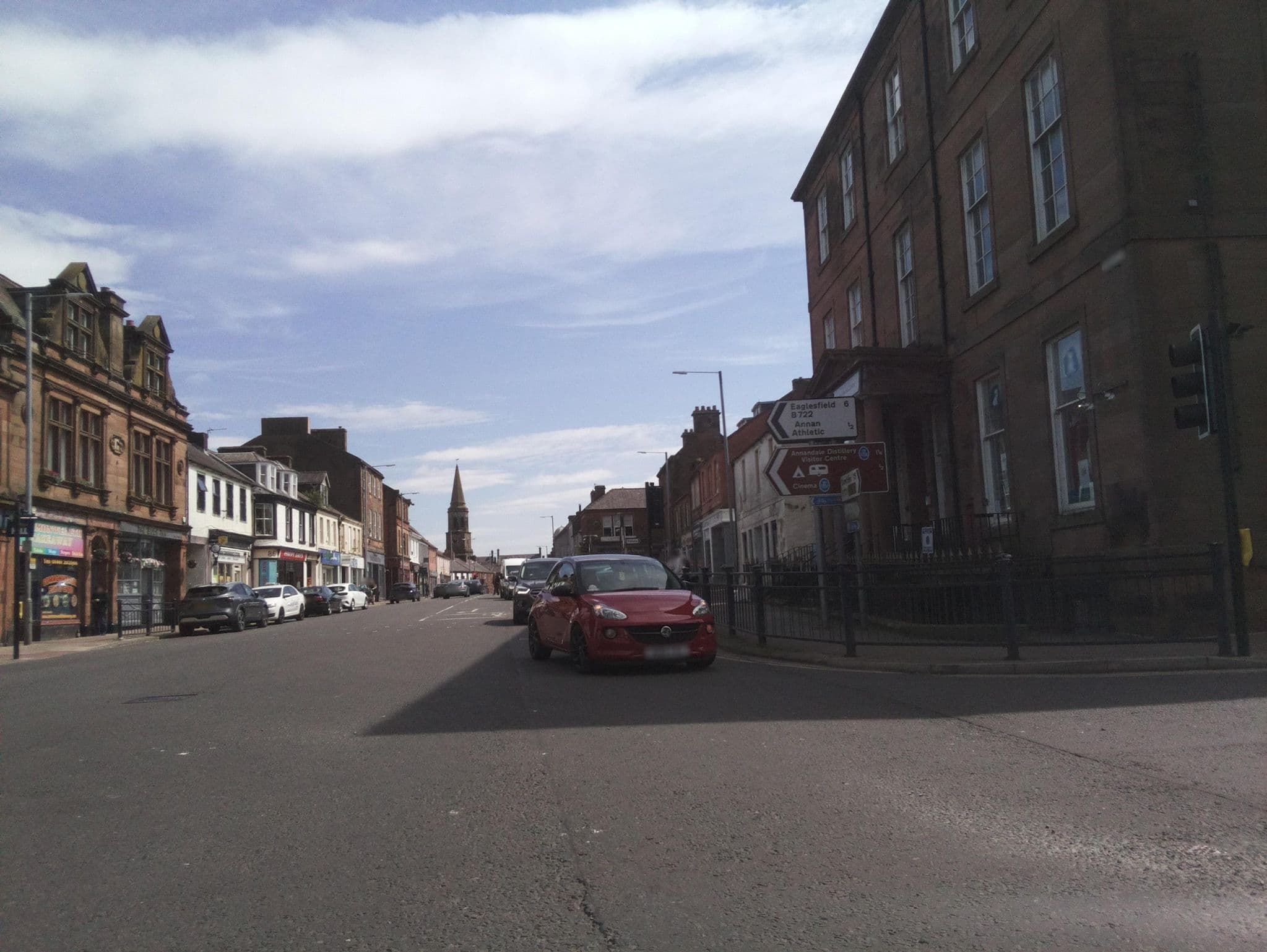 Street view near Corner House Hotel, Annan — © southglos (CC BY-SA · Mapillary)