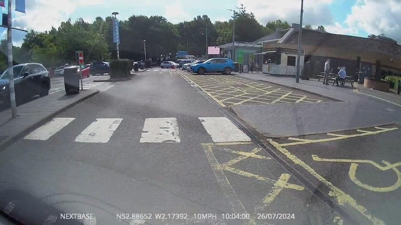 Street view near Travelodge, Stone — © OrangeHurst97 (CC BY-SA · Mapillary)