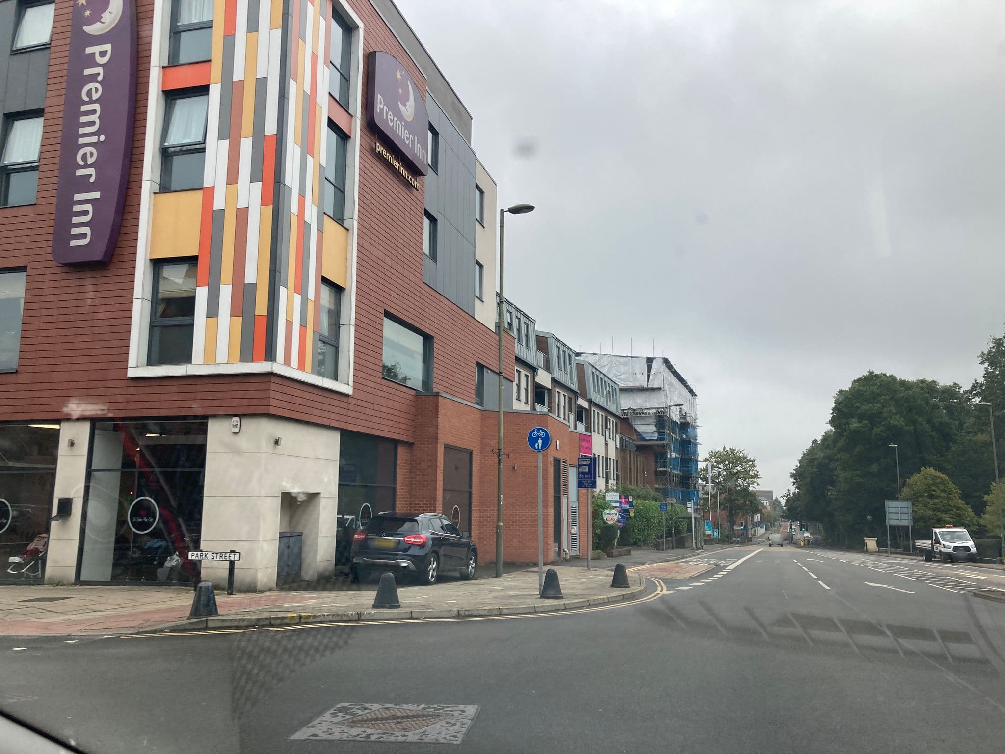 Street view near Premier Inn Camberley, Camberley — © chexum (CC BY-SA · Mapillary)