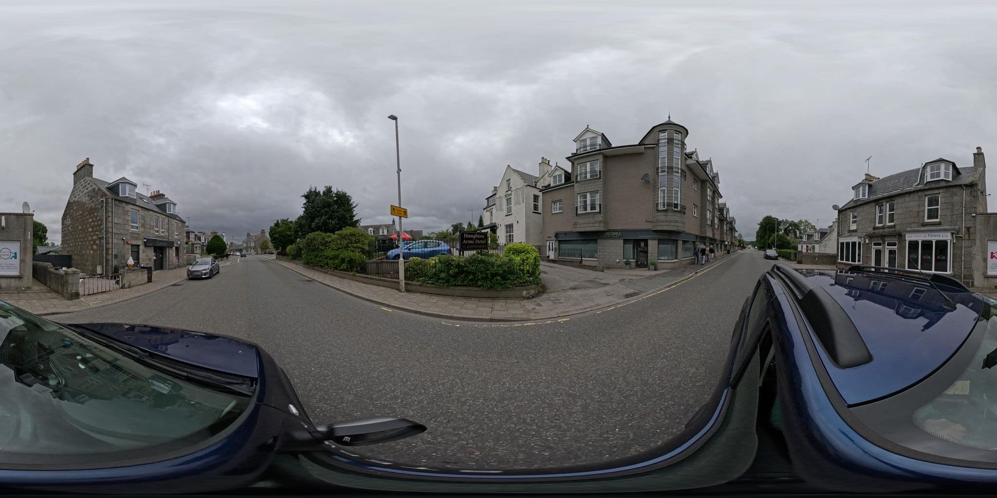 Street view near Haughton Arms Hotel, Insch — © coetserw (CC BY-SA · Mapillary)