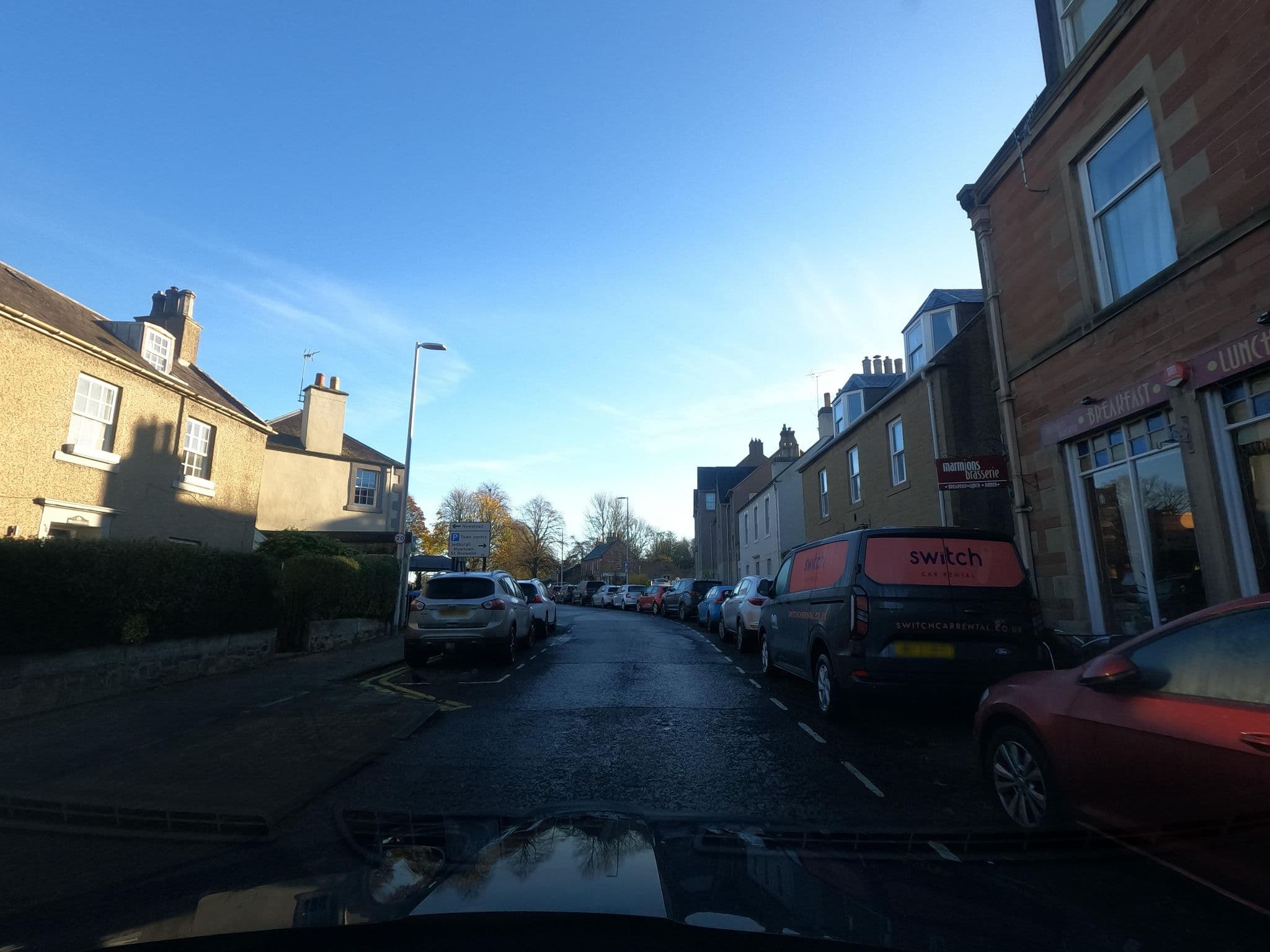 Street view near Dunfermline House, Melrose — © floatingboater (CC BY-SA · Mapillary)