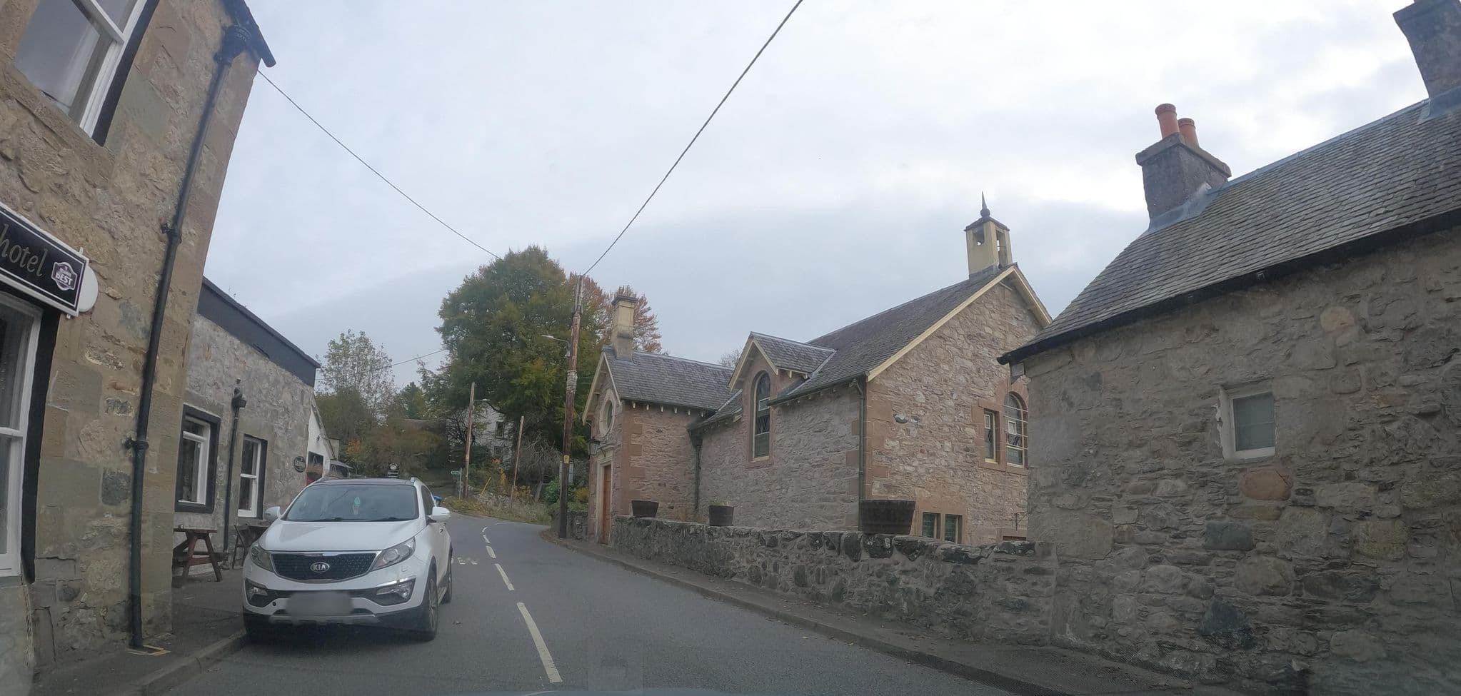 Street view near The Kirkmichael Hotel, Pitlochry — © hobgoblin (CC BY-SA · Mapillary)