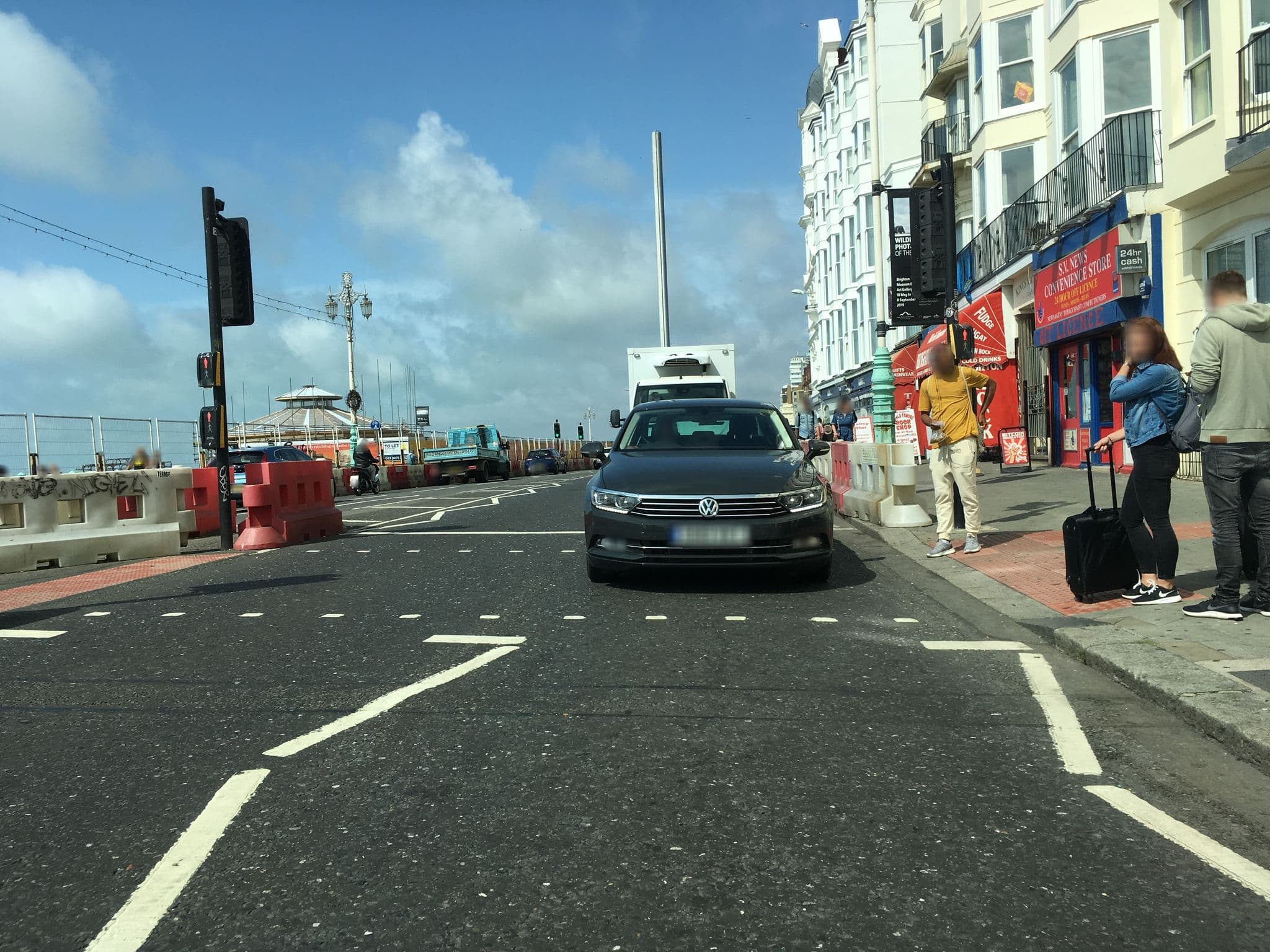 Street view near Churchill Palace Hotel, Brighton