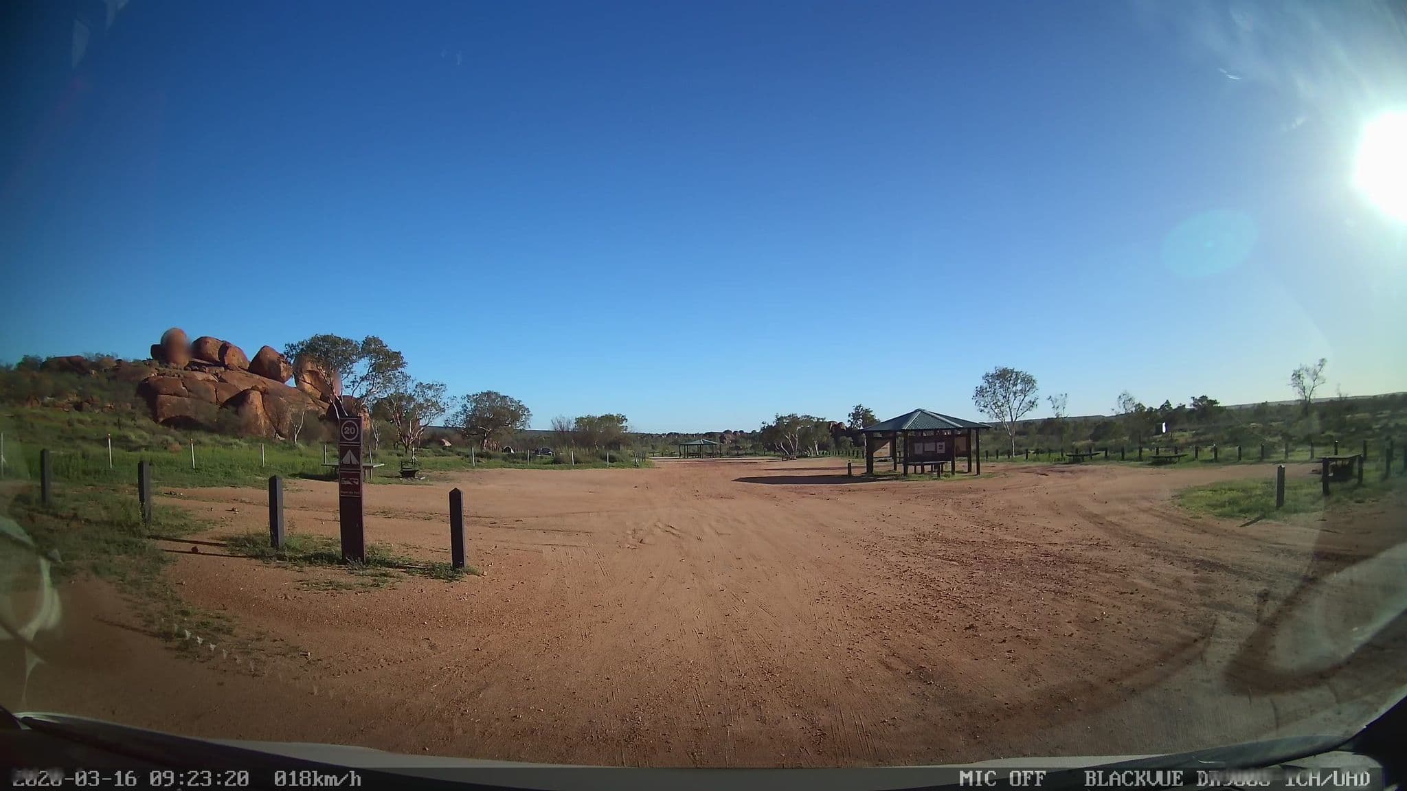 Street view near Devils Marbles Campground, Tennant Creek — © bob3bob3 (CC BY-SA · Mapillary)