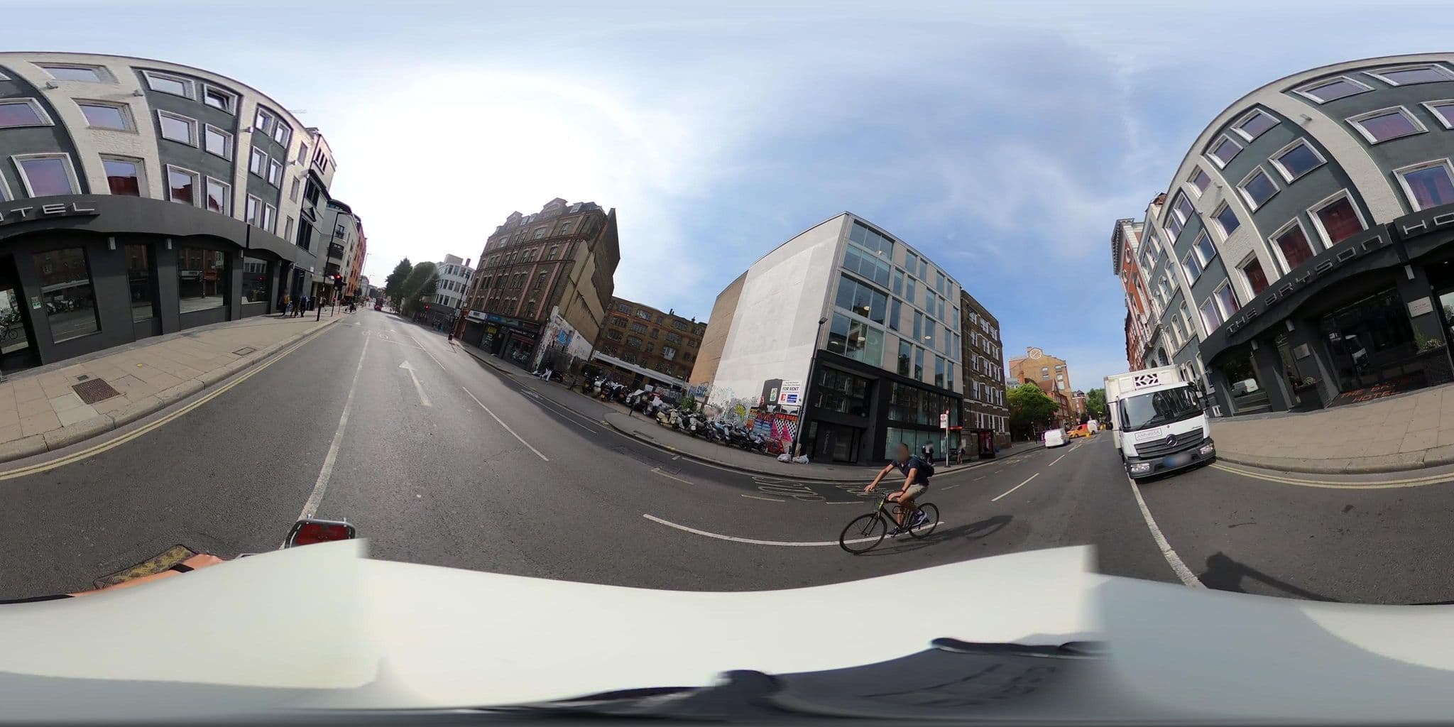 Street view near The Bryson Hotel, Clerkenwell — © NatchaponJ (CC BY-SA · Mapillary)