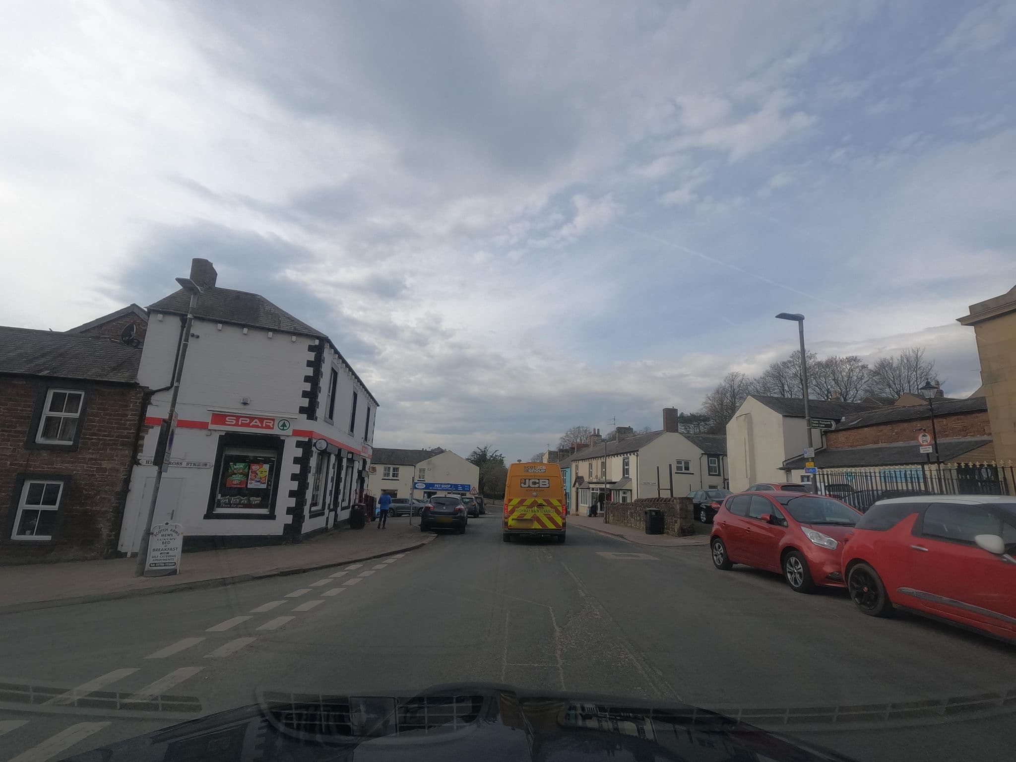 Street view near White Lion, Great Corby — © floatingboater (CC BY-SA · Mapillary)
