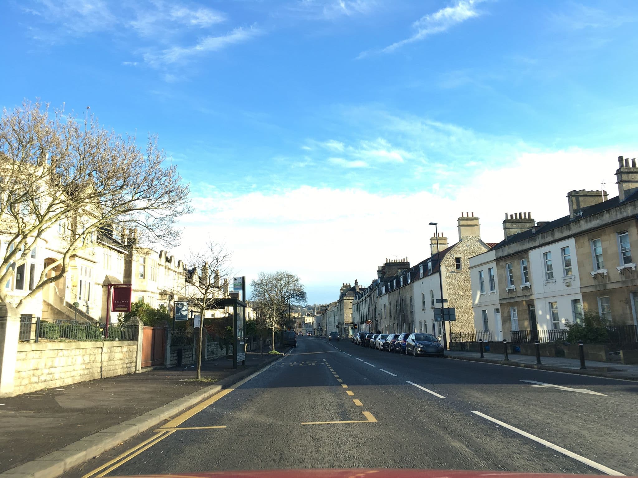 Street view near Marlborough House, Bath