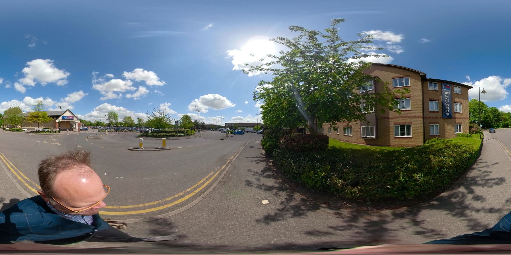 Street view near Travelodge, Staines — © jcooper (CC BY-SA · Mapillary)