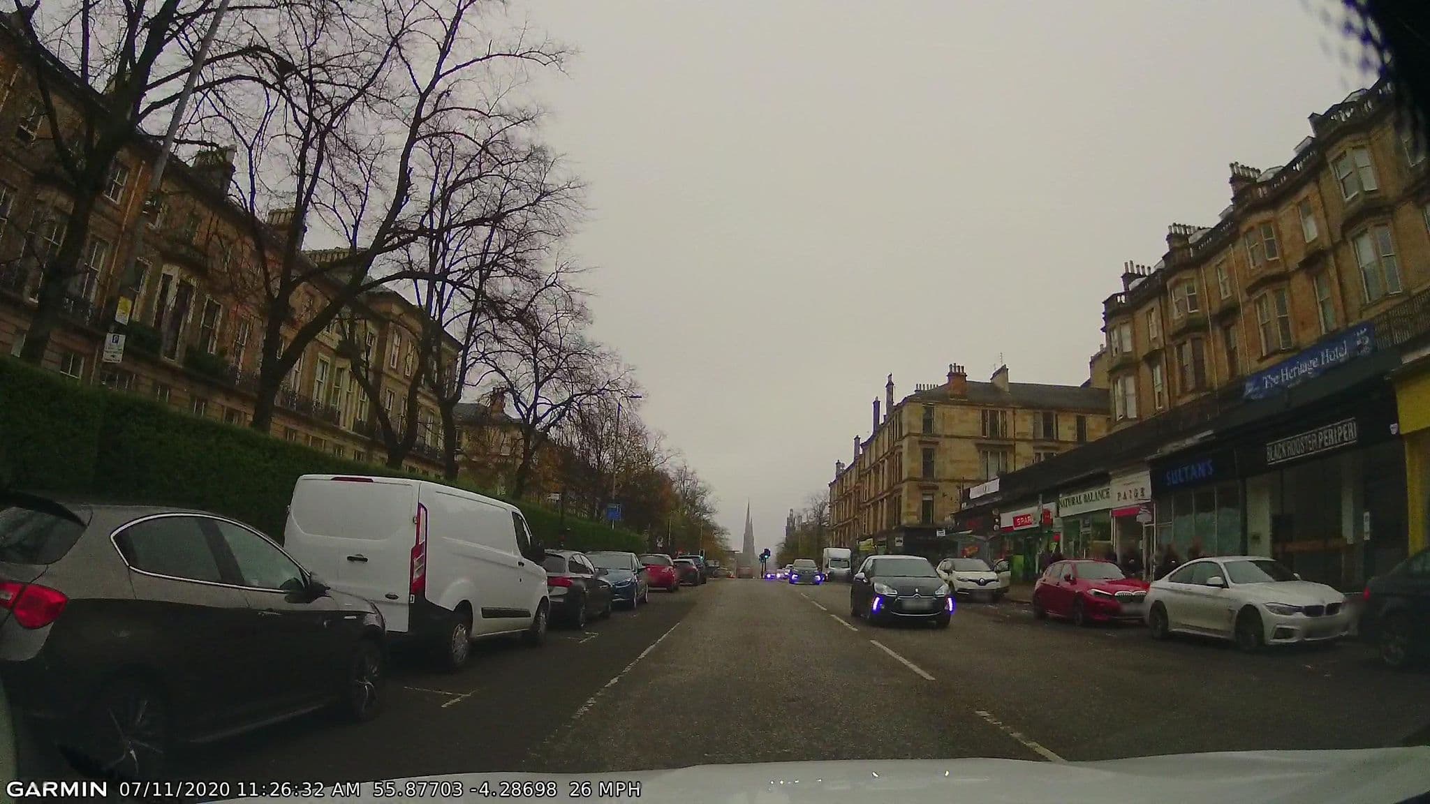 Street view near The Heritage Hotel, Glasgow — © gmc (CC BY-SA · Mapillary)