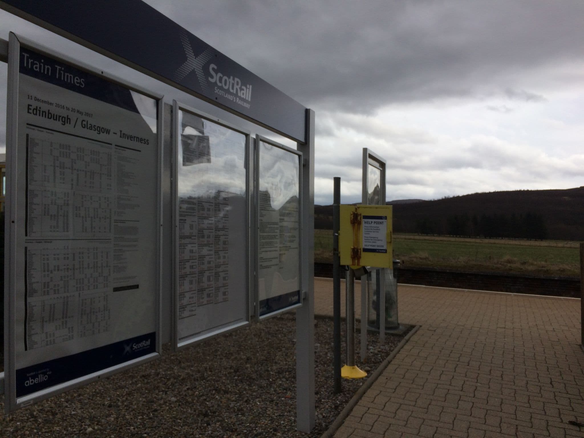 Street view near The Signal Box, Newtonmore — © drnoble (CC BY-SA · Mapillary)
