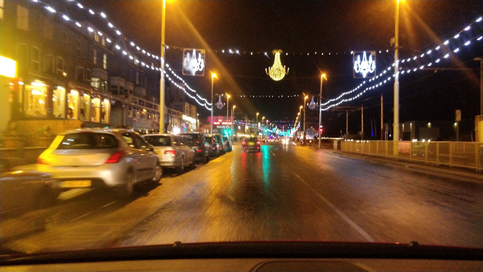 Street view near Craig-y-Don Hotel, Blackpool