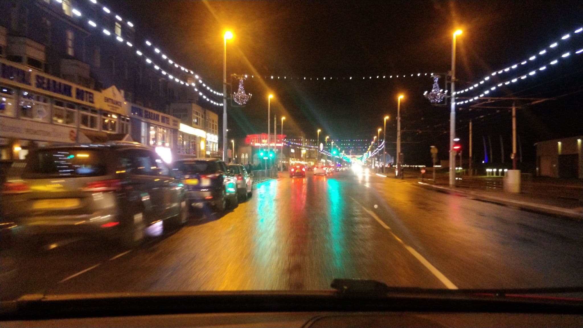 Street view near Royal Seabank Hotel, Blackpool
