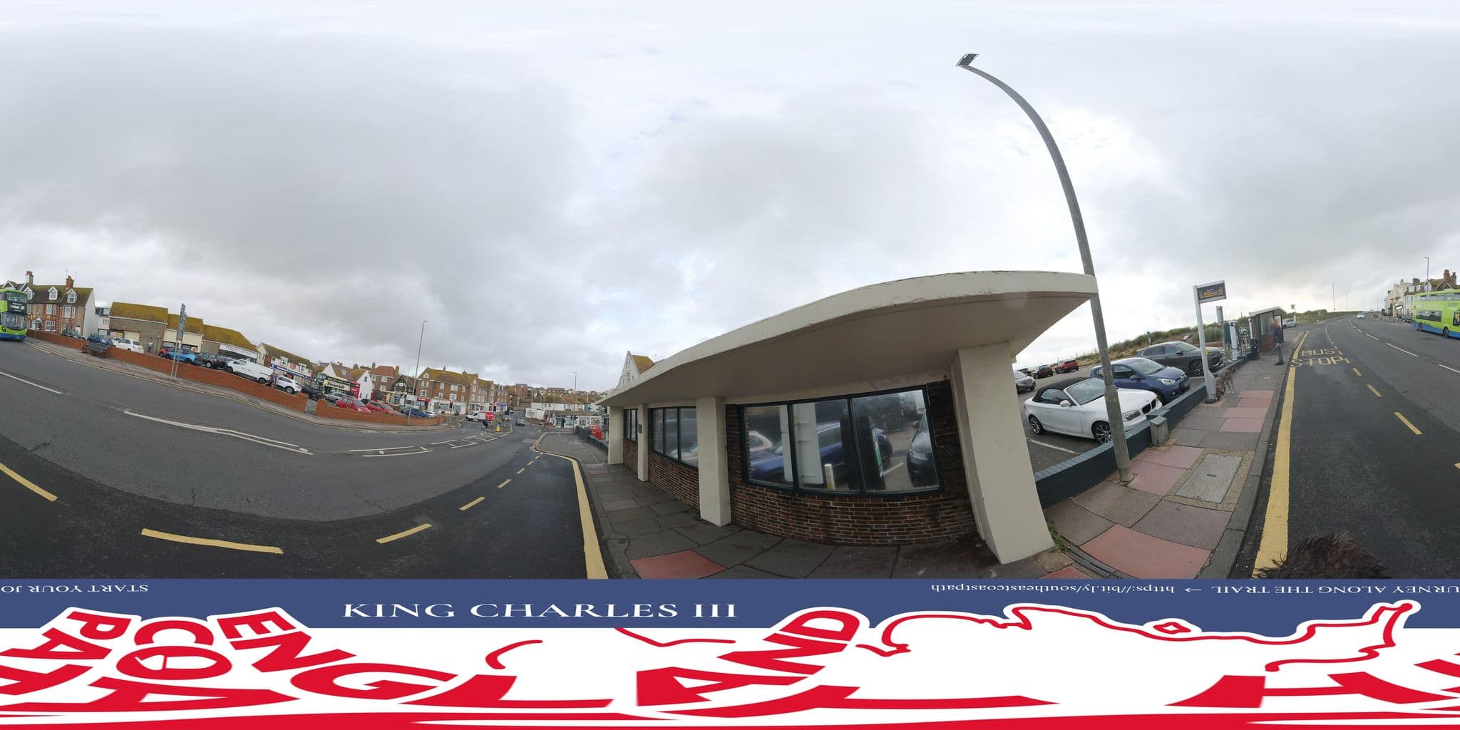Street view near The White Horses, Rottingdean — © EnglandCoastPath (CC BY-SA · Mapillary)