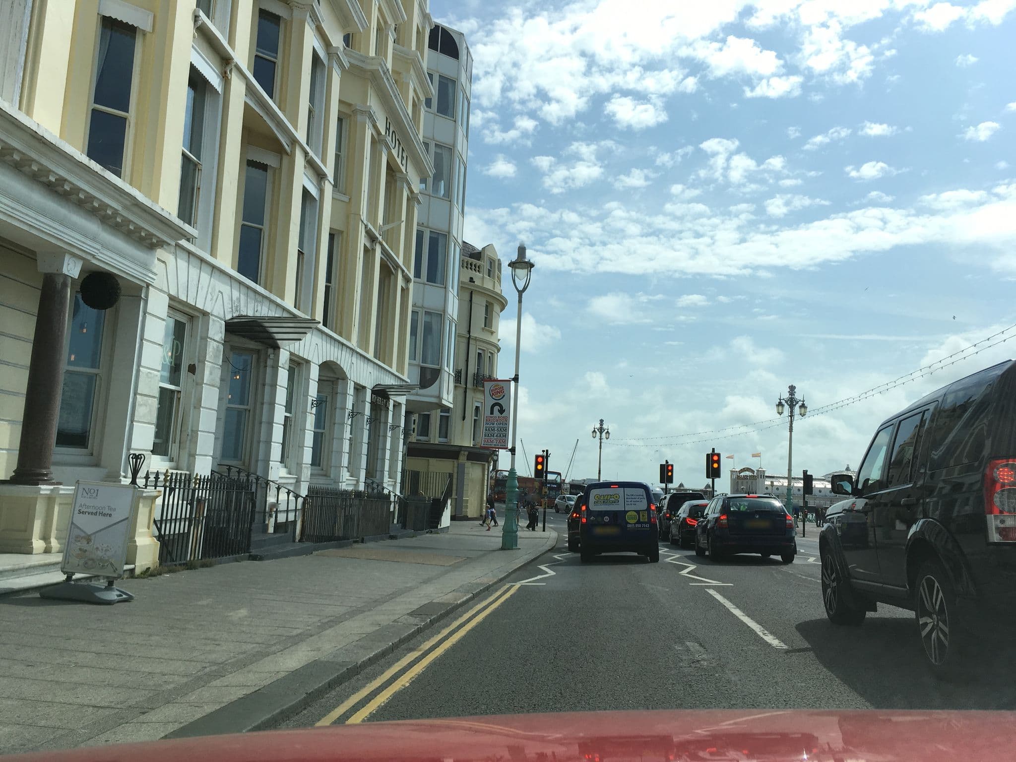 Street view near Queens Hotel, Brighton