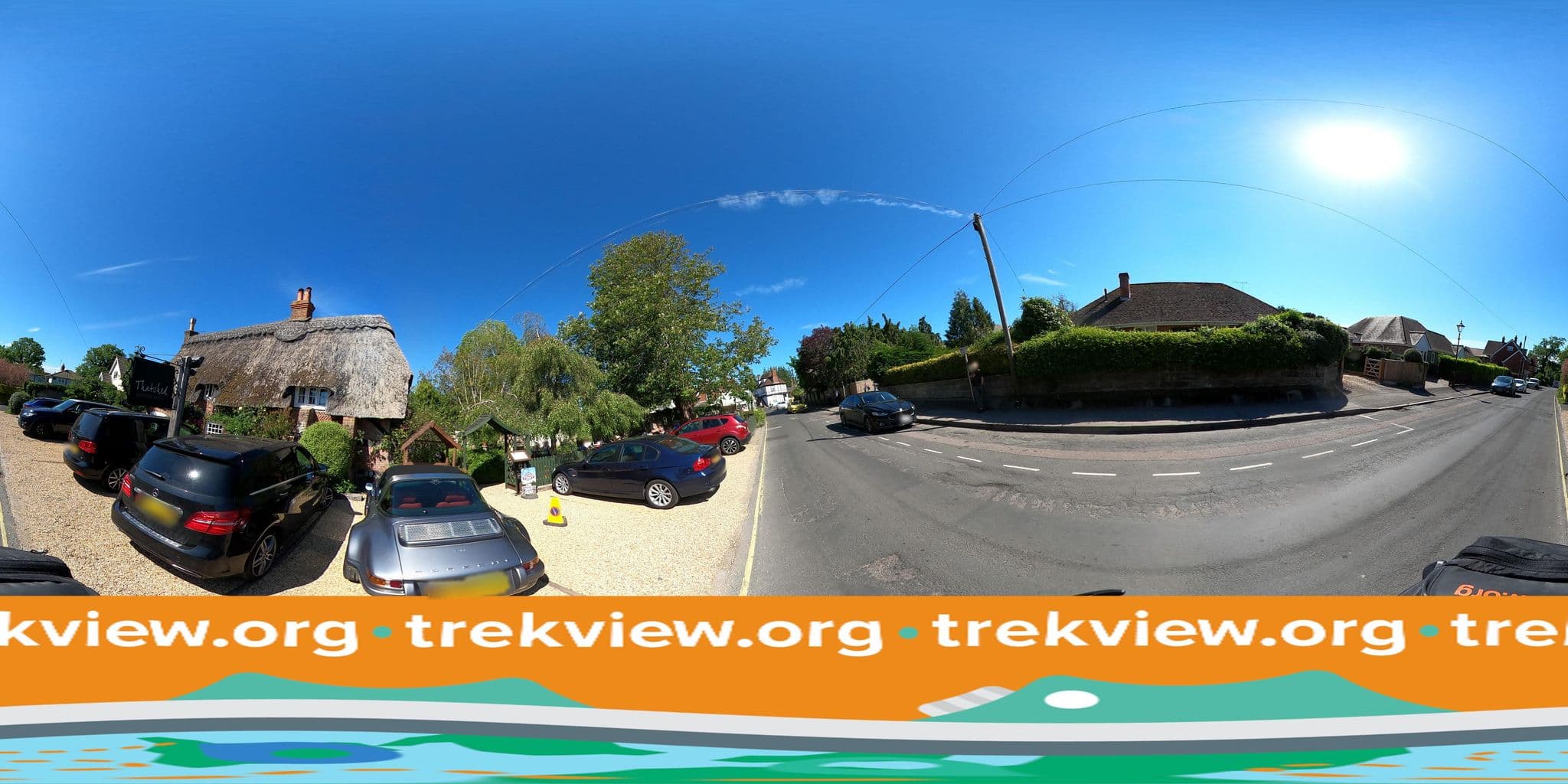 Street view near Thatched Cottage Hotel, Brockenhurst — © trekviewed (CC BY-SA · Mapillary)
