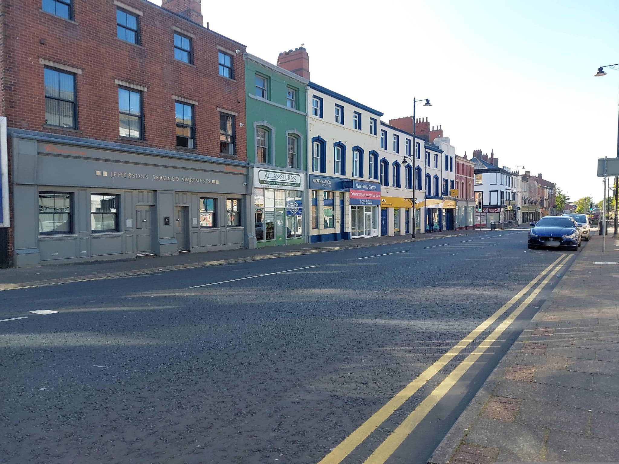 Street view near Jefferson's Hotel, Barrow in Furness — © a-sav (CC BY-SA · Mapillary)
