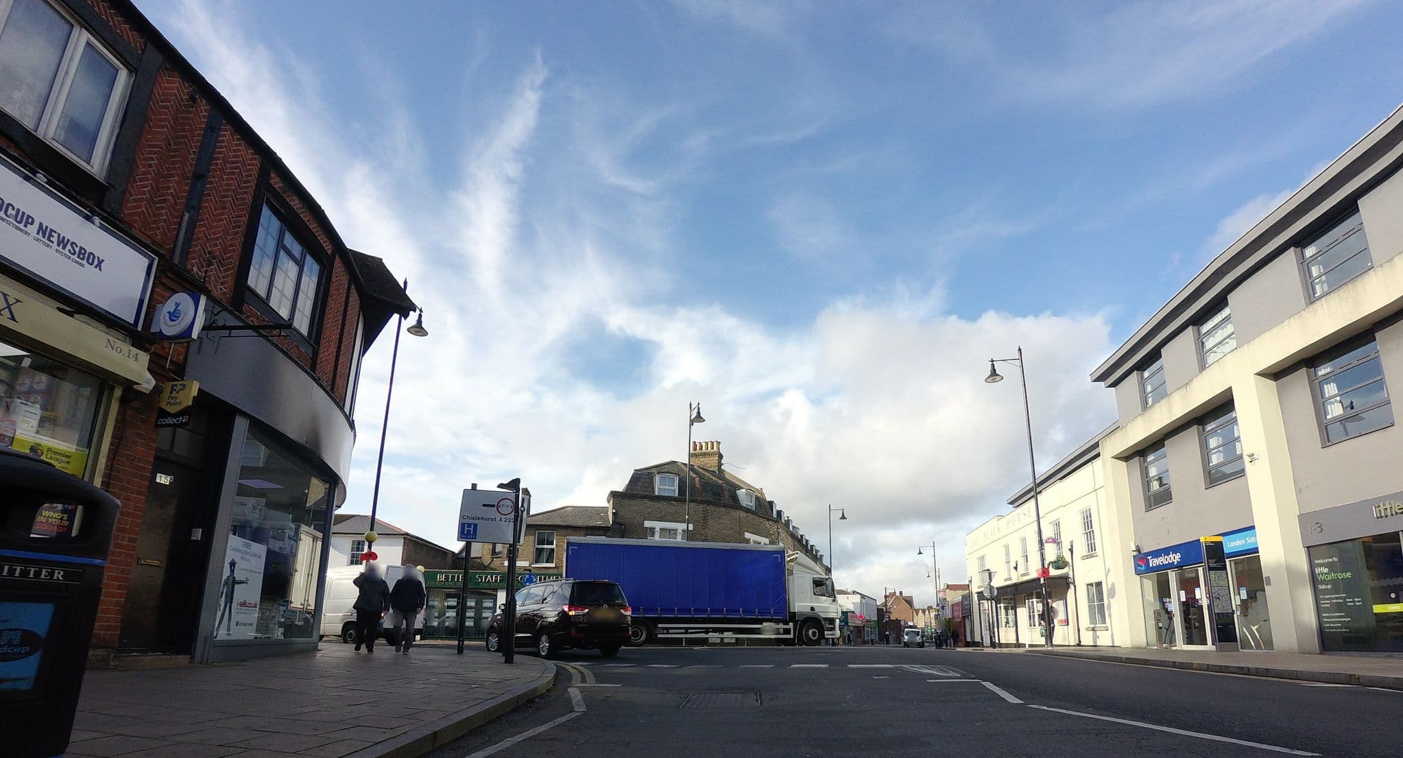 Street view near Travelodge London Sidcup, Sidcup — © tallguy (CC BY-SA · Mapillary)