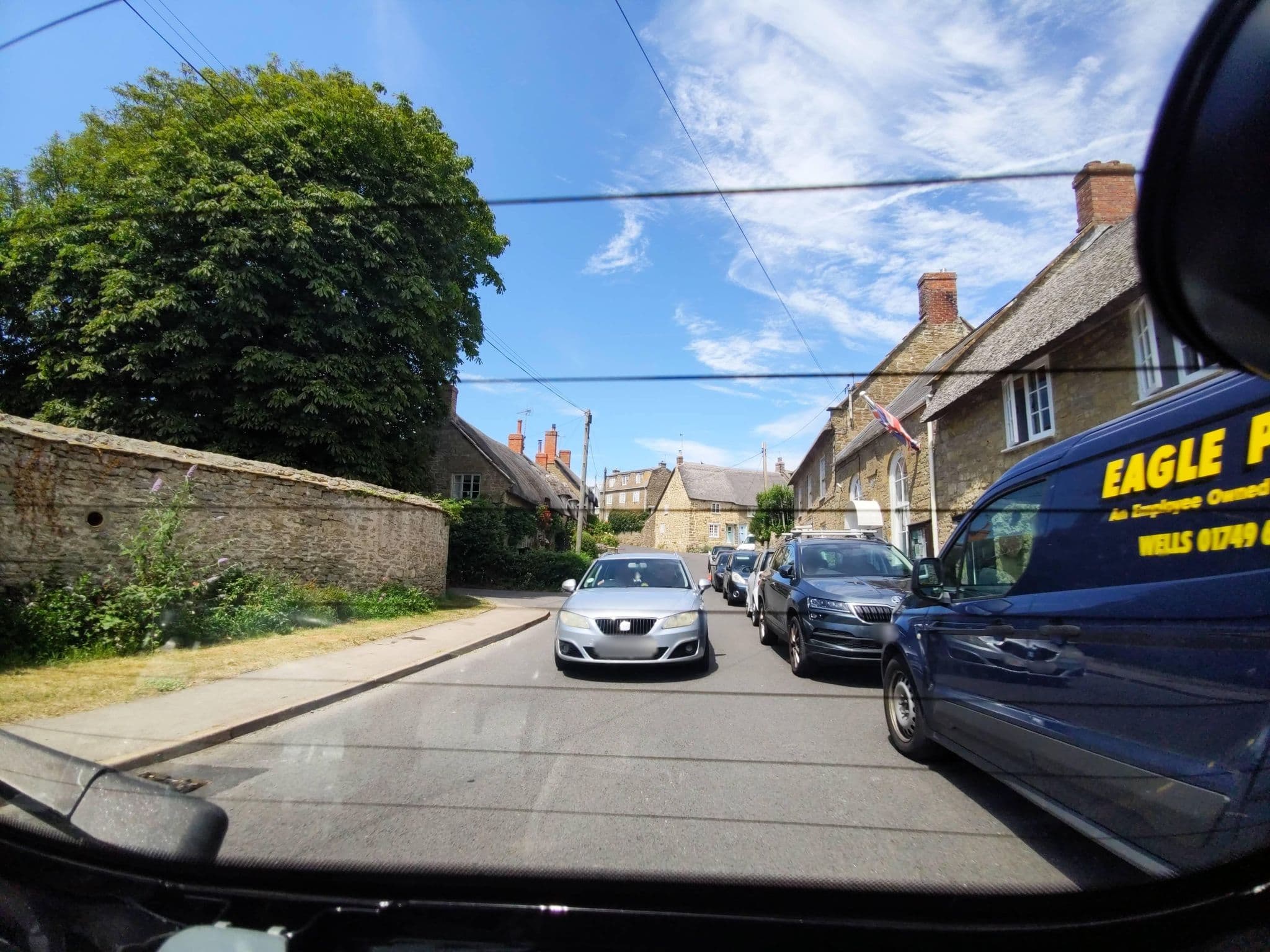 Street view near Horseshoe Cottage, West Bay — © WaggyDog (CC BY-SA · Mapillary)