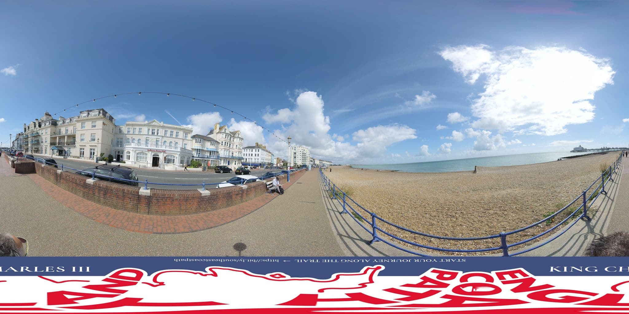 Street view near Eastbourne Riveira, Eastbourne — © EnglandCoastPath (CC BY-SA · Mapillary)