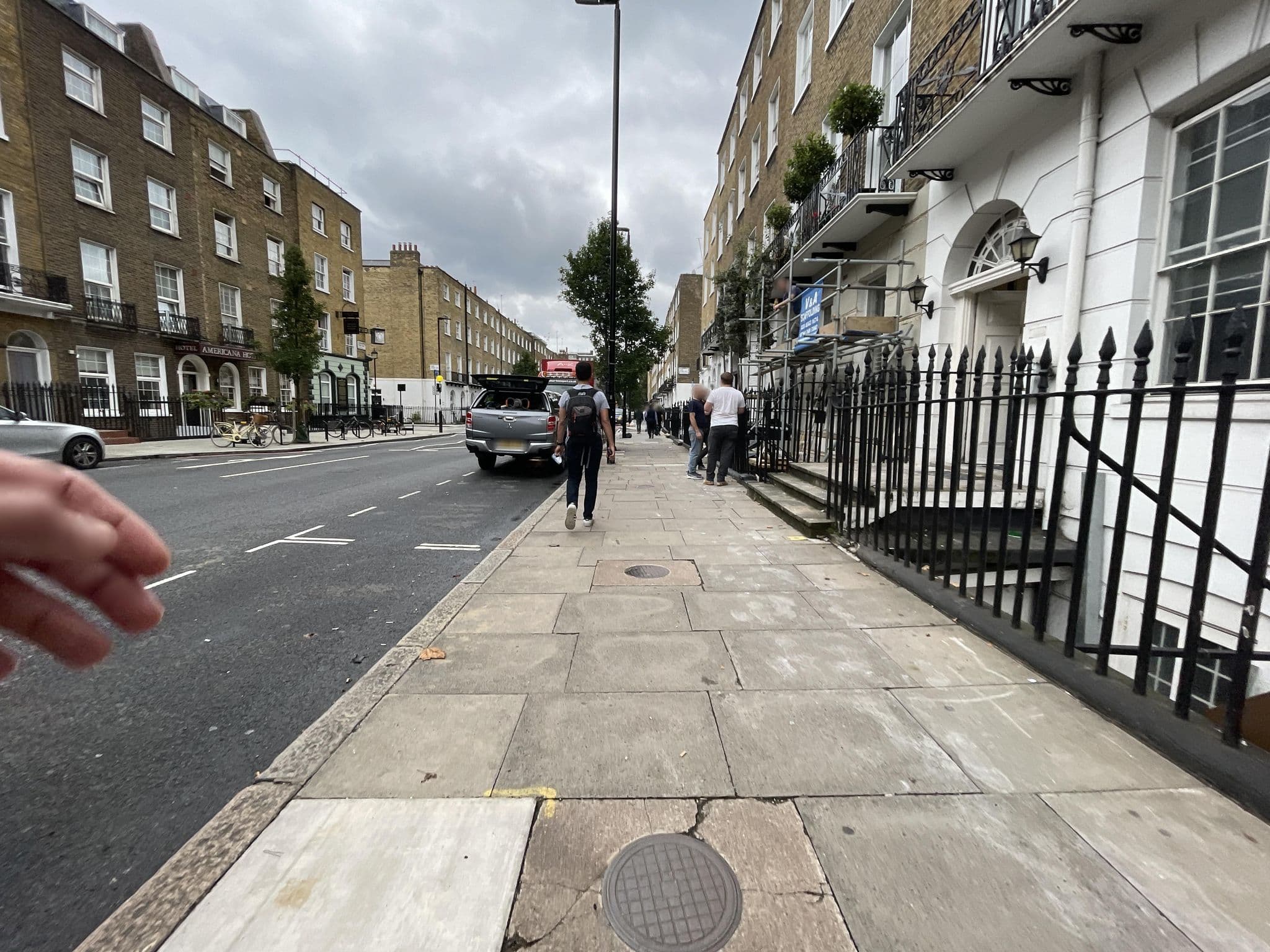 Street view near Americana Hotel, Marylebone — © asturksever (CC BY-SA · Mapillary)