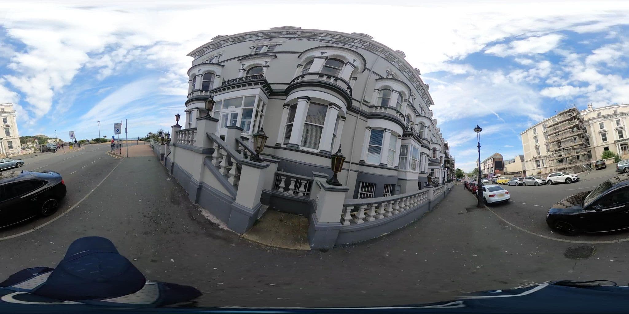 Street view near The Queens Hotel, Llandudno