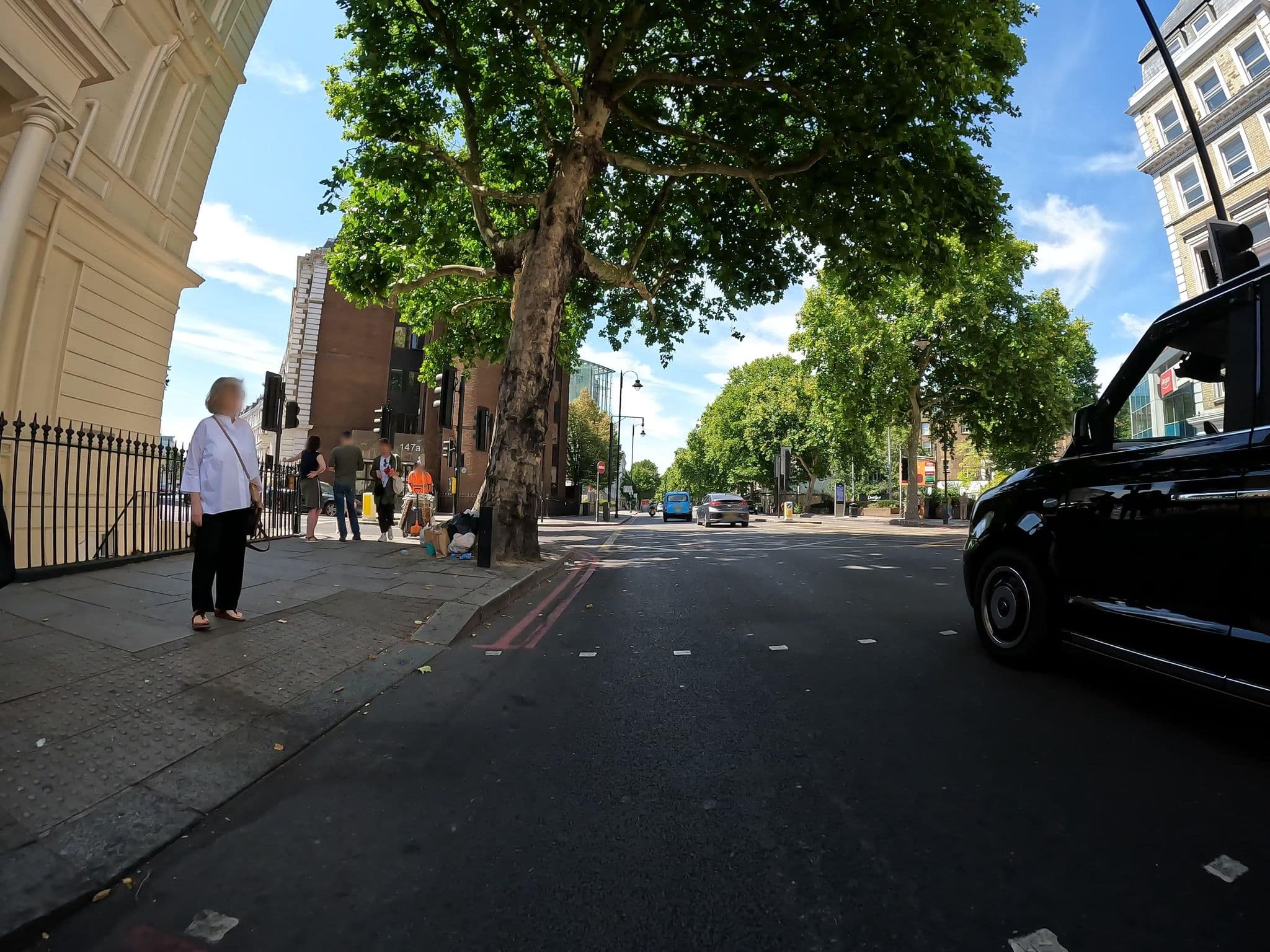 Street view near Ambassadors Hotel, Earls Court