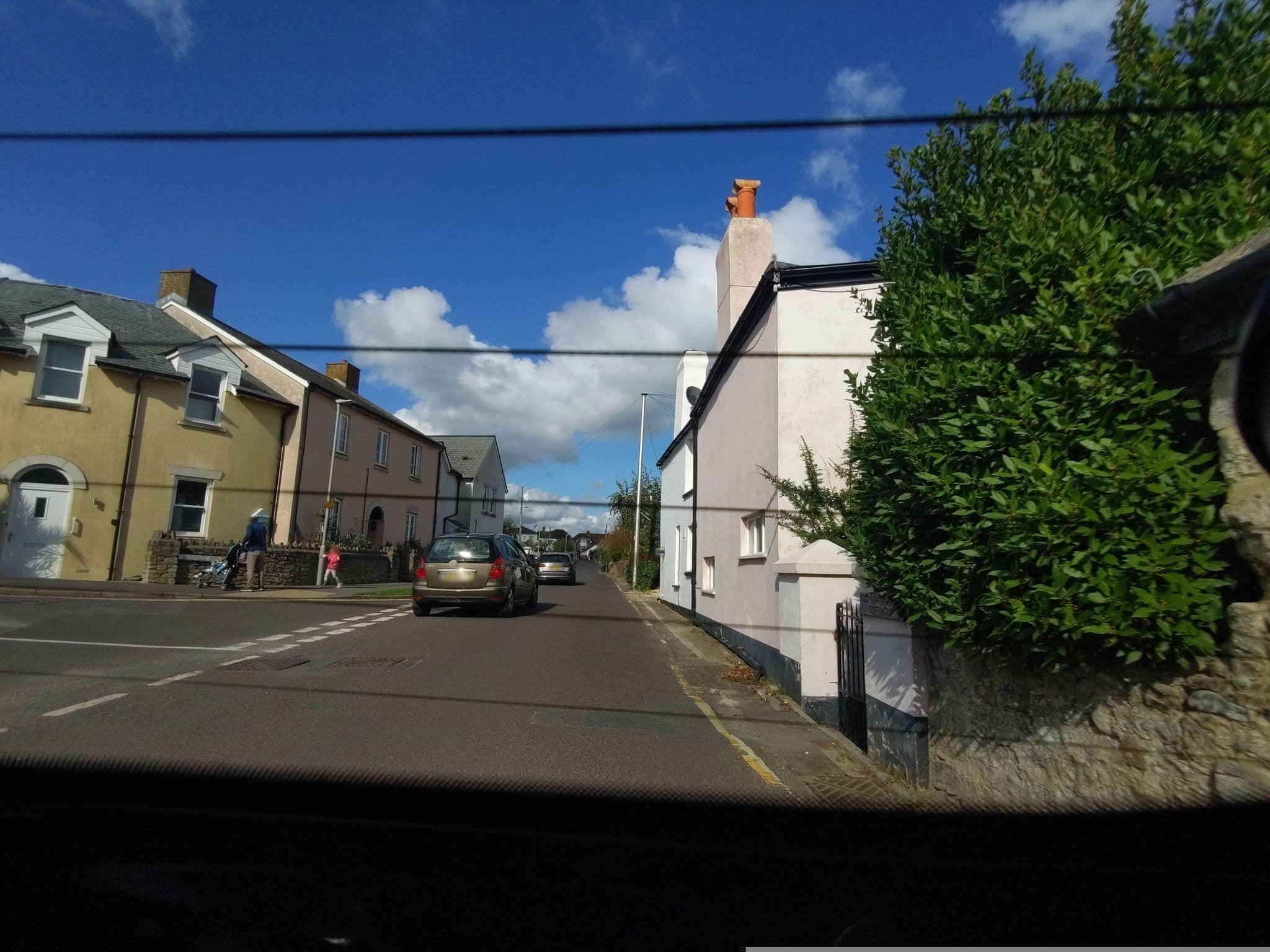 Street view near Hensleigh house, Charmouth — © WaggyDog (CC BY-SA · Mapillary)
