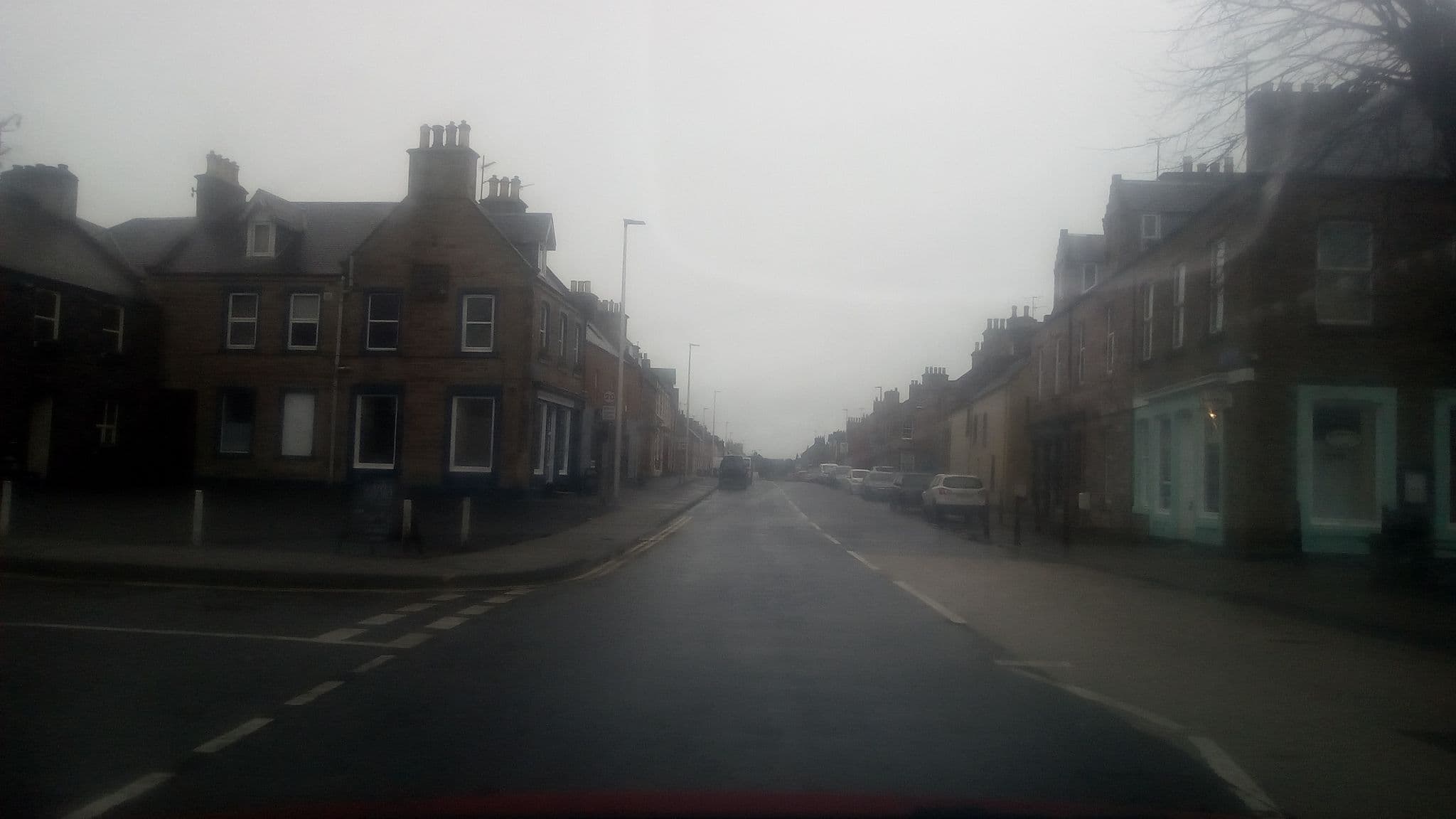 Street view near The Red Lion, Earlston — © victuallers (CC BY-SA · Mapillary)