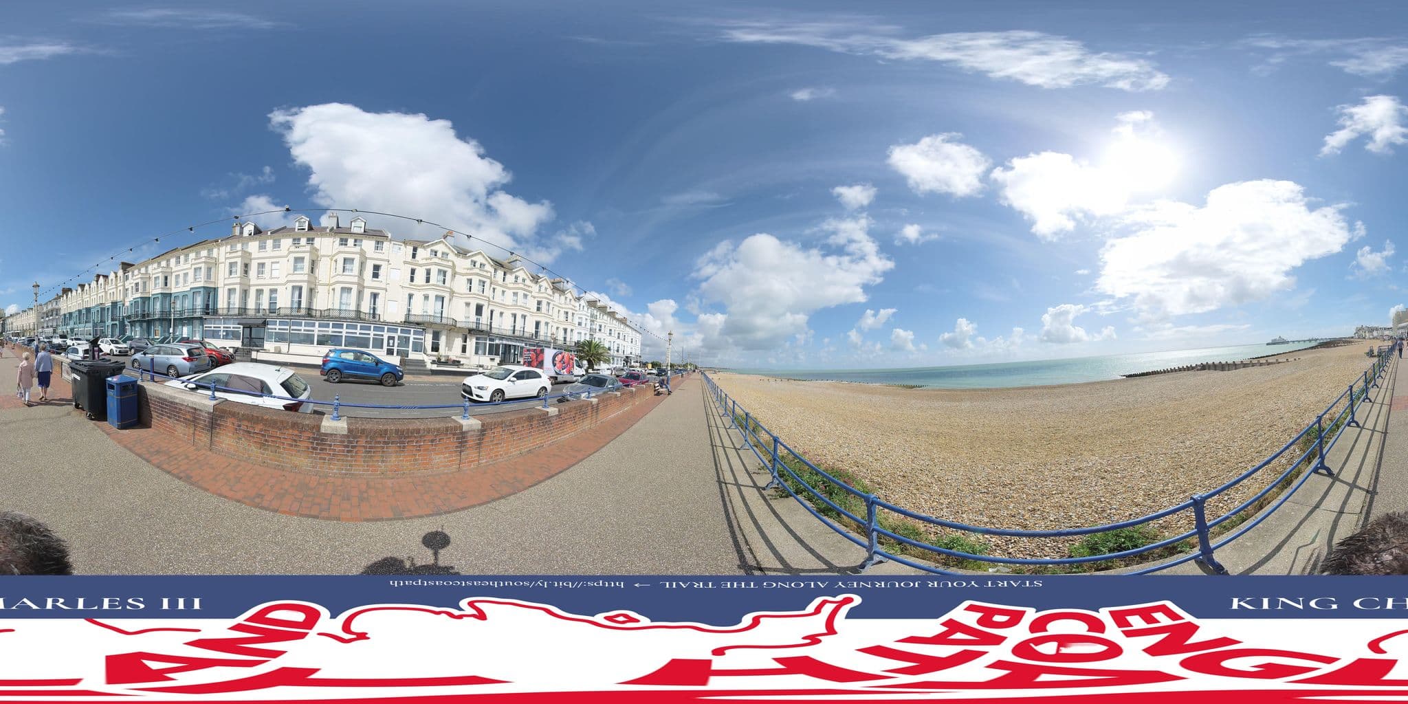 Street view near OYO The Strand Hotel, Eastbourne — © EnglandCoastPath (CC BY-SA · Mapillary)