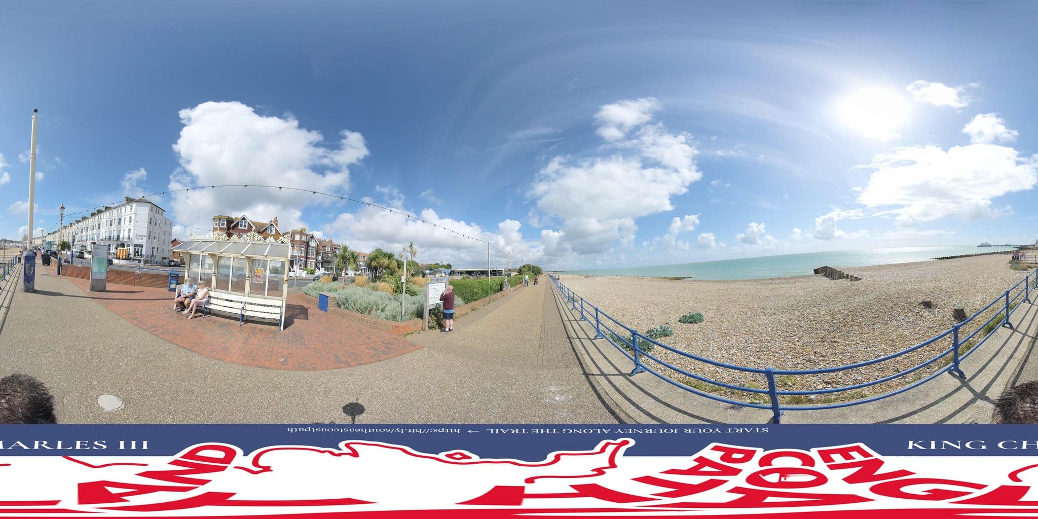 Street view near Beachside, Eastbourne — © EnglandCoastPath (CC BY-SA · Mapillary)
