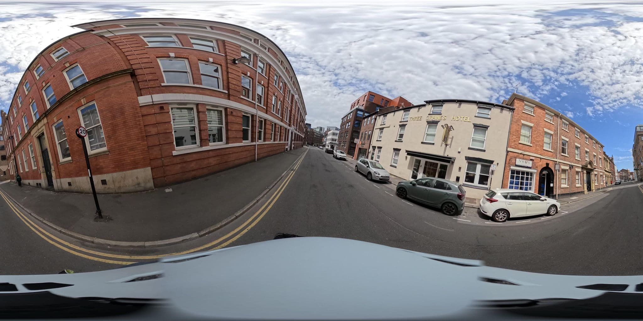 Street view near Three Cranes Boutique Hotel, Sheffield — © ntzm (CC BY-SA · Mapillary)