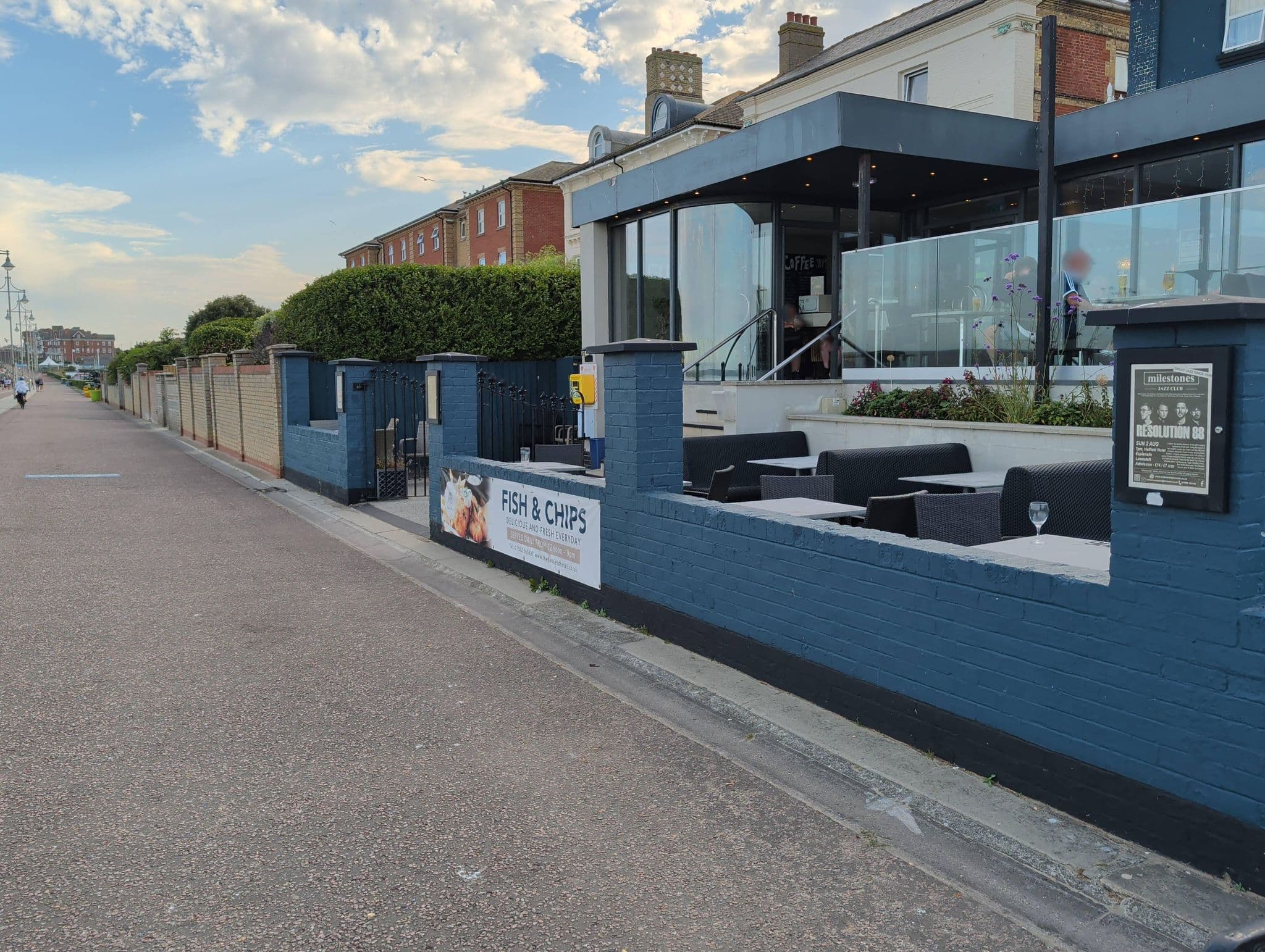 Street view near Hatfield Hotel, Lowestoft — © chris (CC BY-SA · Mapillary)