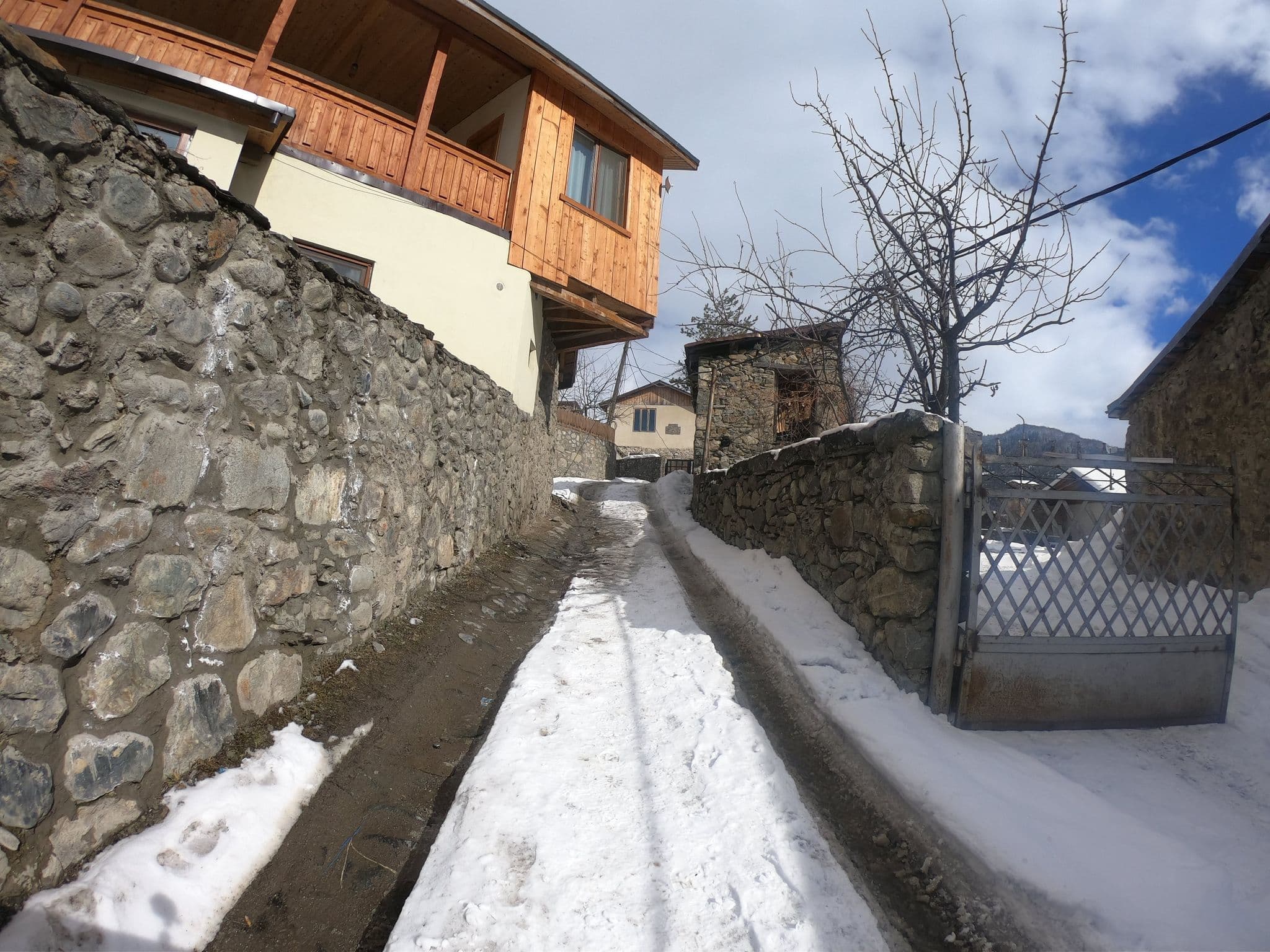 Street view near Ninia's Guesthouse, Mestia
