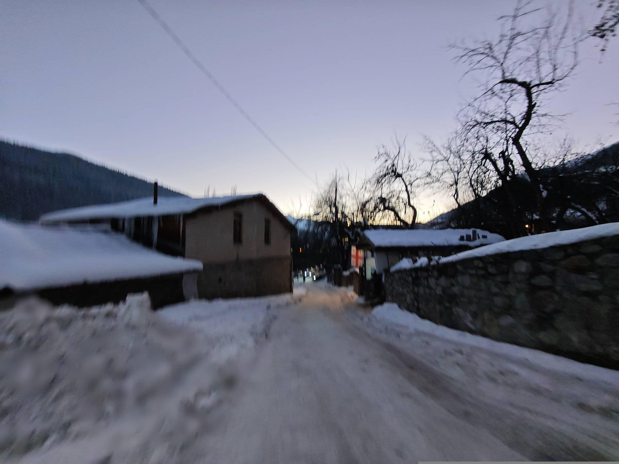Street view near Alp House, Mestia