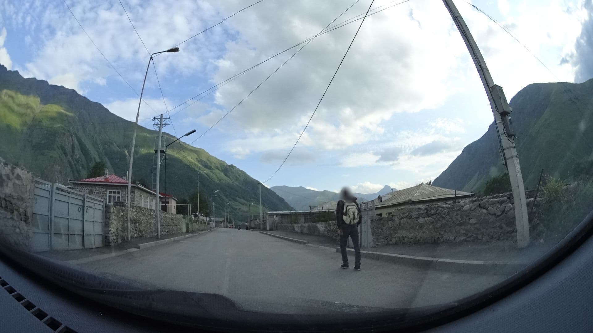 Street view near Hotel Mountime Kazbegi, Stepantsminda — © sashazykov (CC BY-SA · Mapillary)