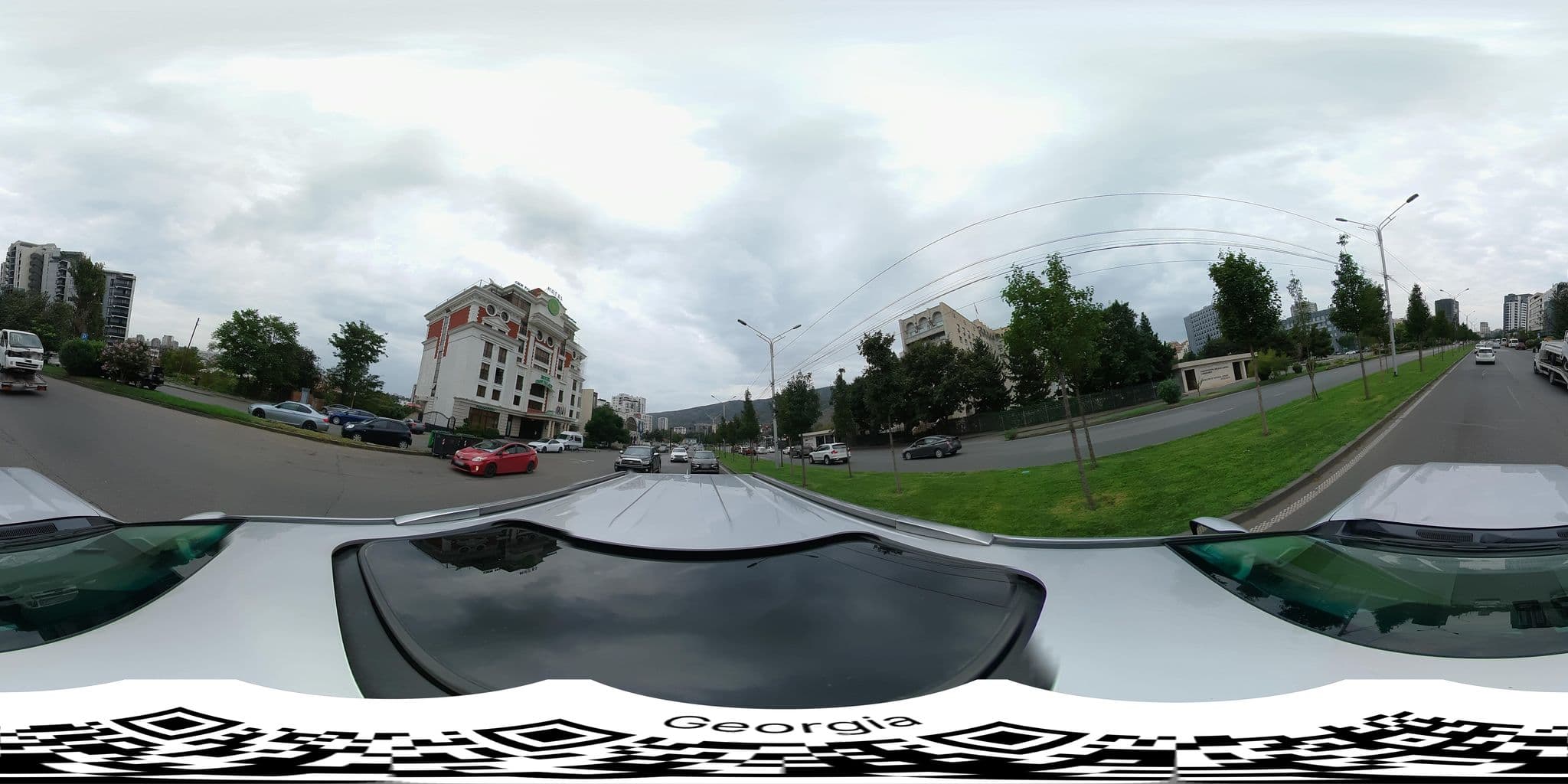 Street view near Cron Palace, Tbilisi — © bumbeishvili (CC BY-SA · Mapillary)